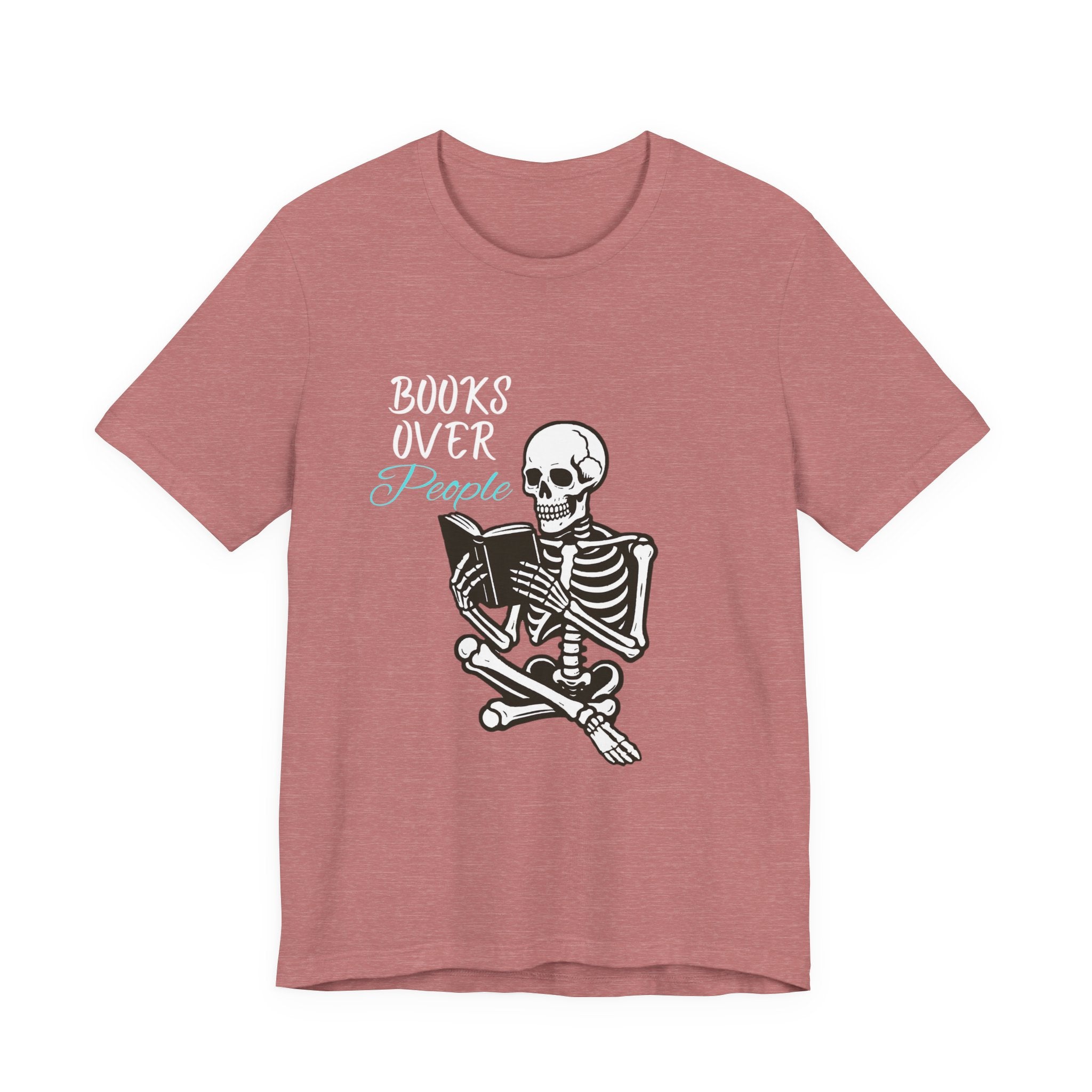 Skeleton Reading T‑Shirt – 'I Read' Gothic Book Lover Tee