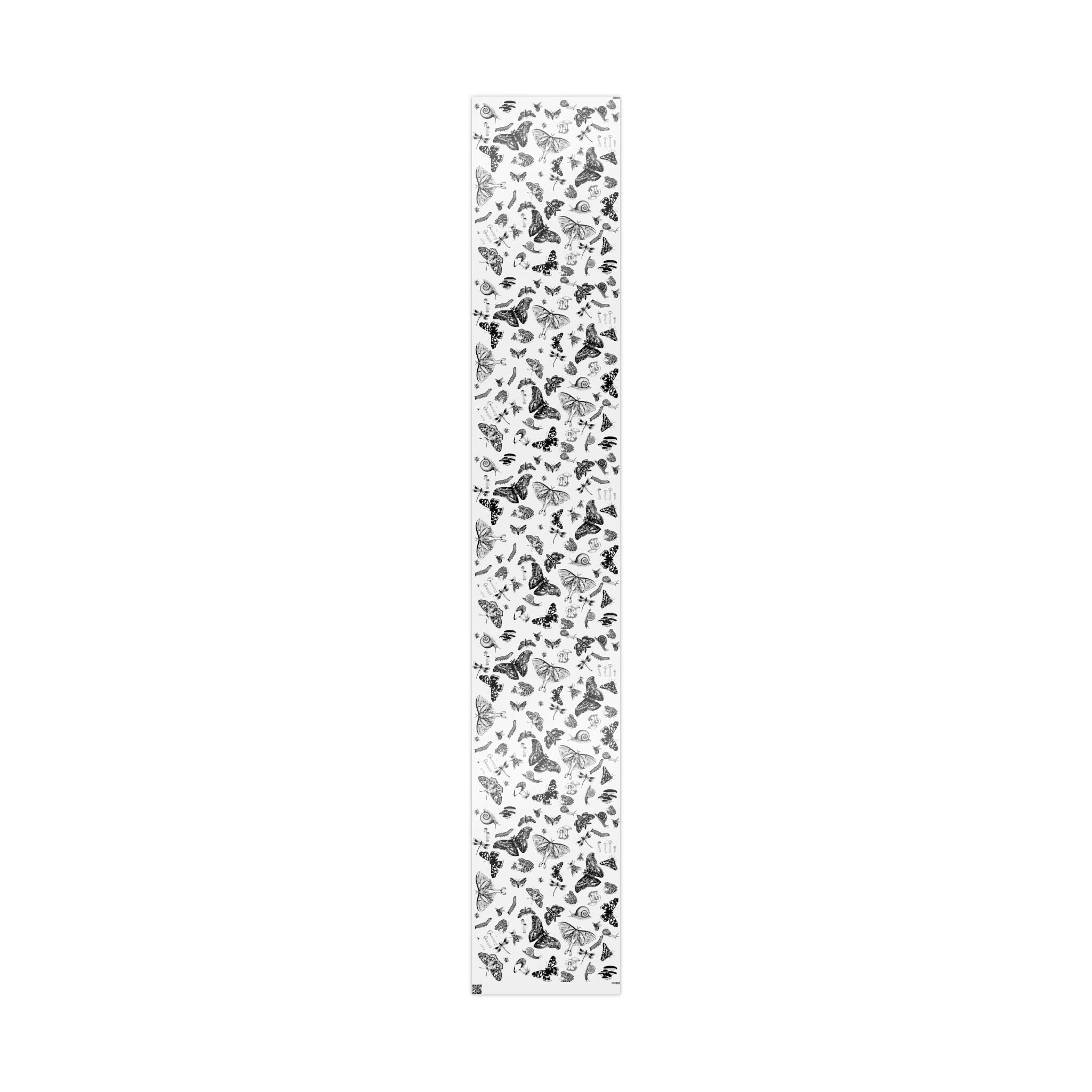 Butterfly & Moth Wrapping Paper – Black Botanical Sketches