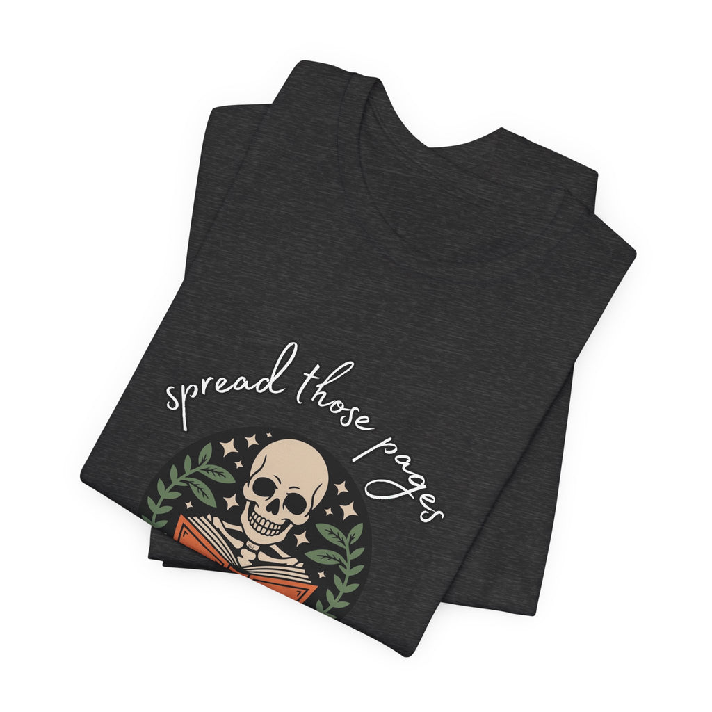 Skull Reading Tee – "Spread those Pages, Good Girl" Graphic T-Shirt