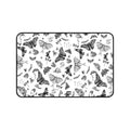 Black & White Butterfly Desk Mat Botanical Insect Pattern Desk Mat