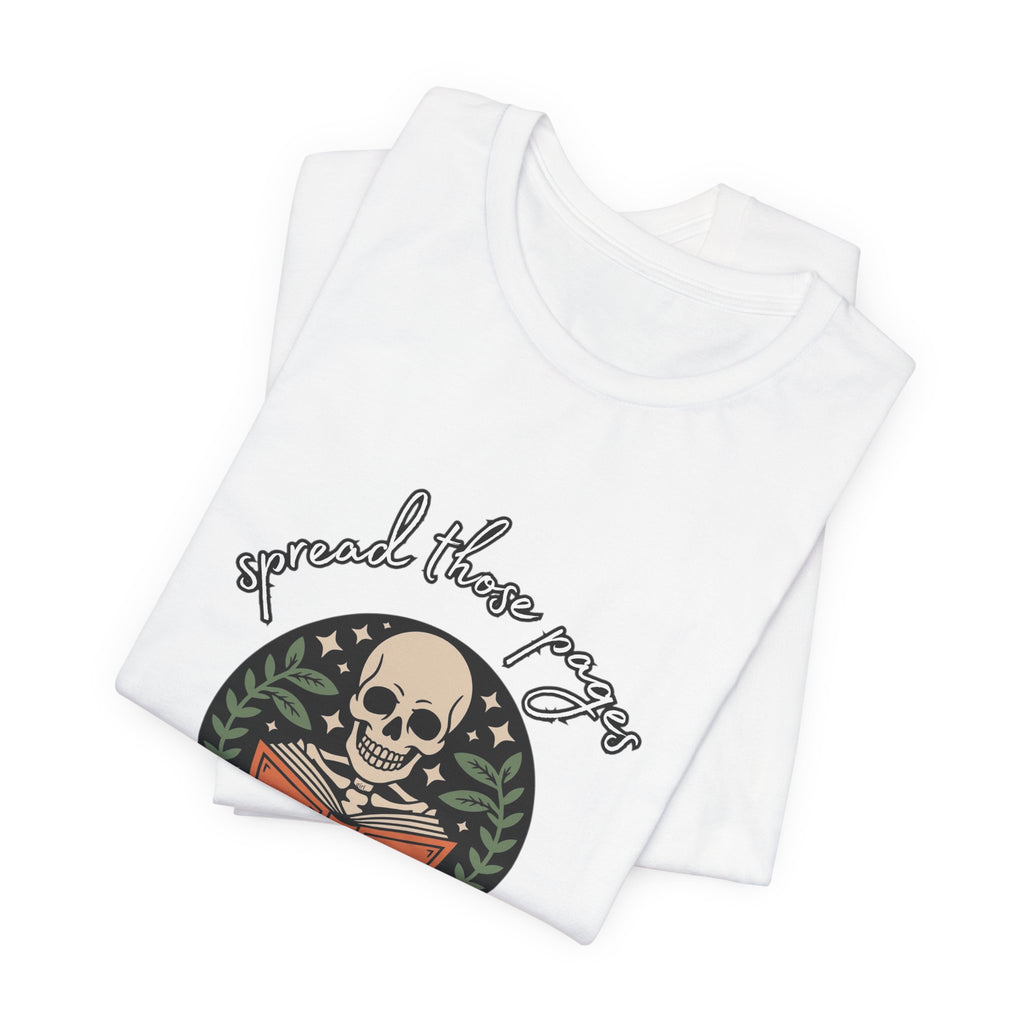 Skull Reading Tee – "Spread those Pages, Good Girl" Graphic T-Shirt