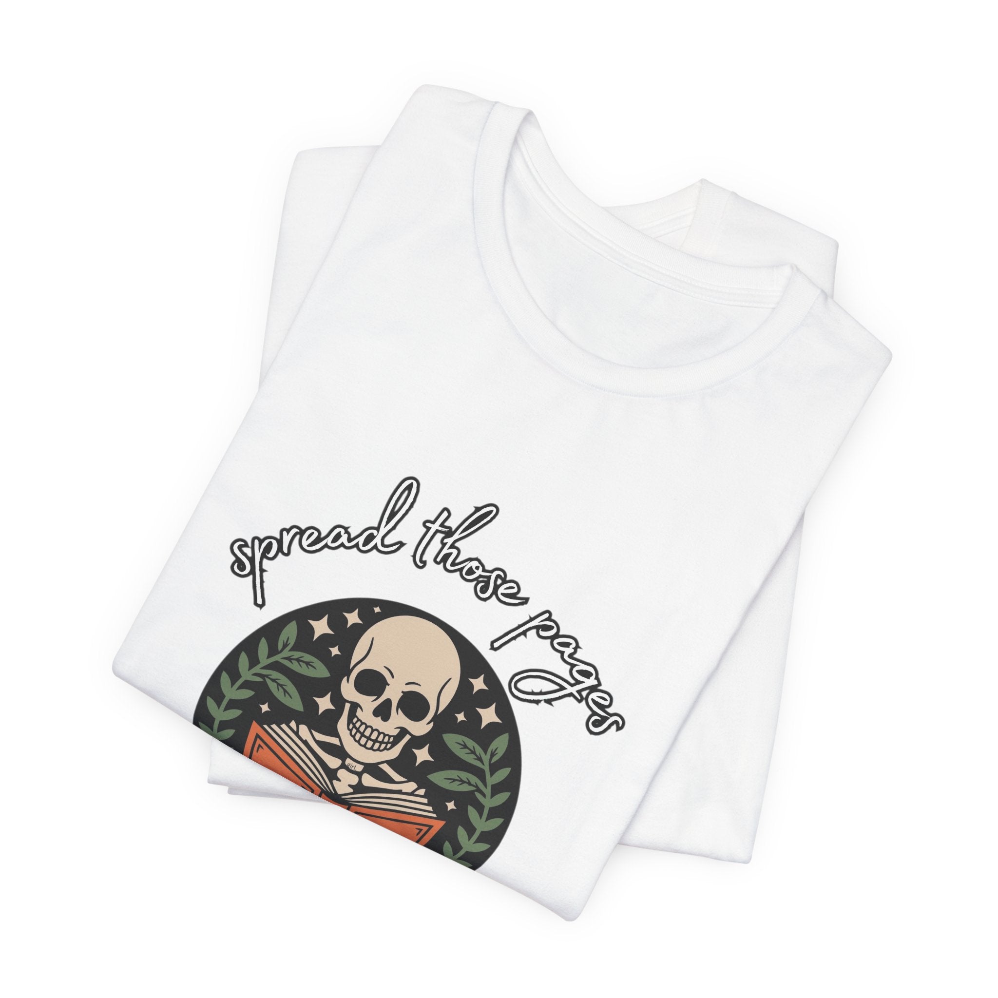 Skull Reading Tee – "Spread those Pages, Good Girl" Graphic T-Shirt