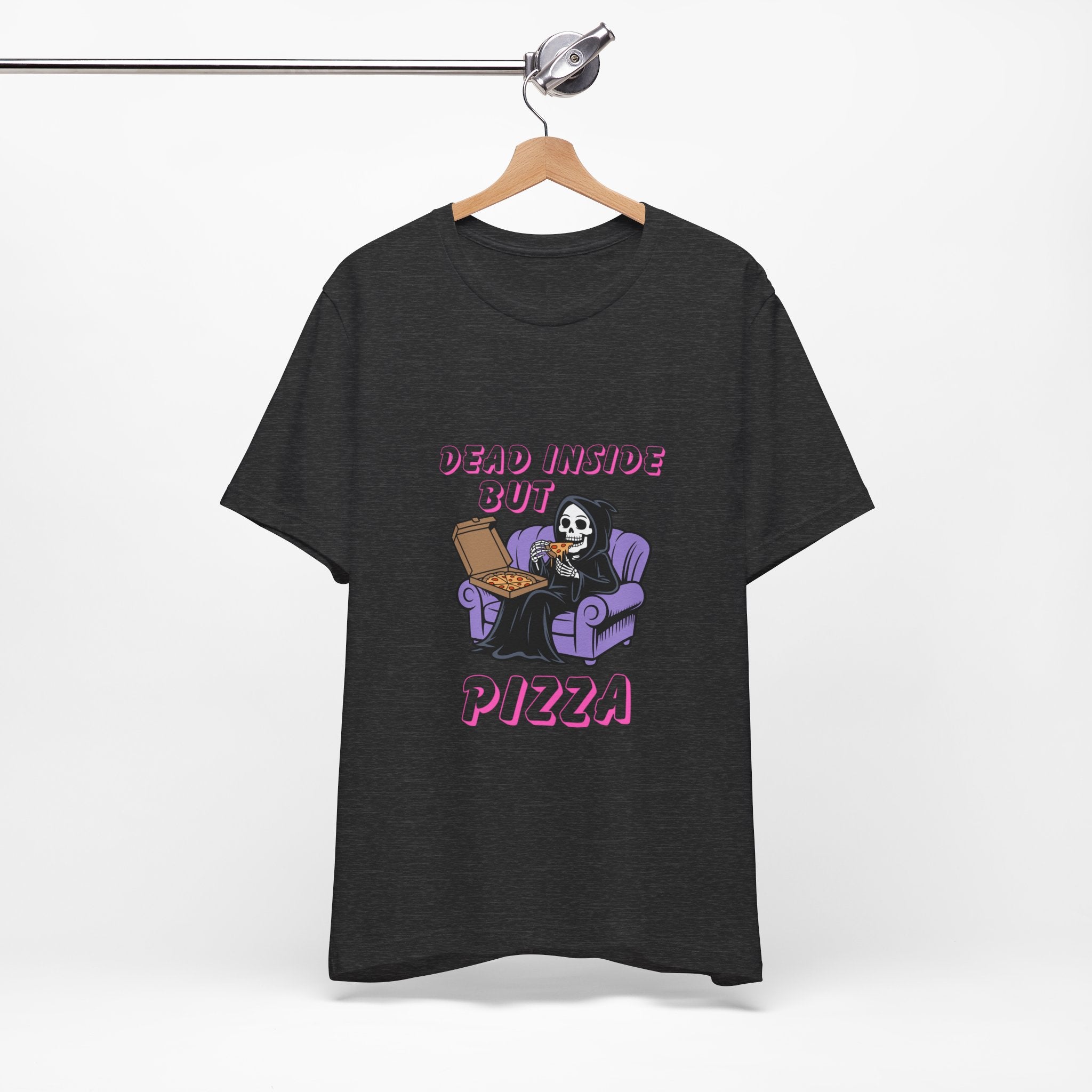 Dead Inside But Pizza T-Shirt — Funny Grim Reaper Pizza Tee