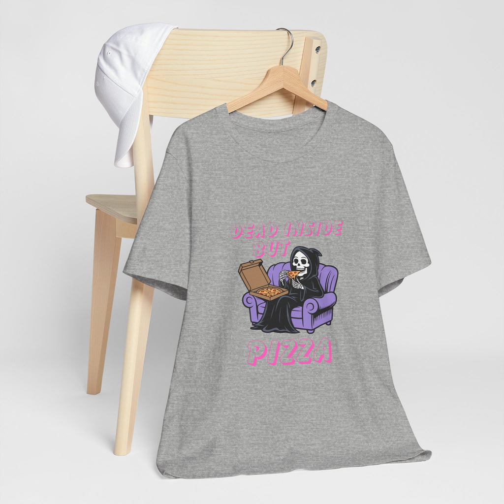 Dead Inside But Pizza T-Shirt — Funny Grim Reaper Pizza Tee