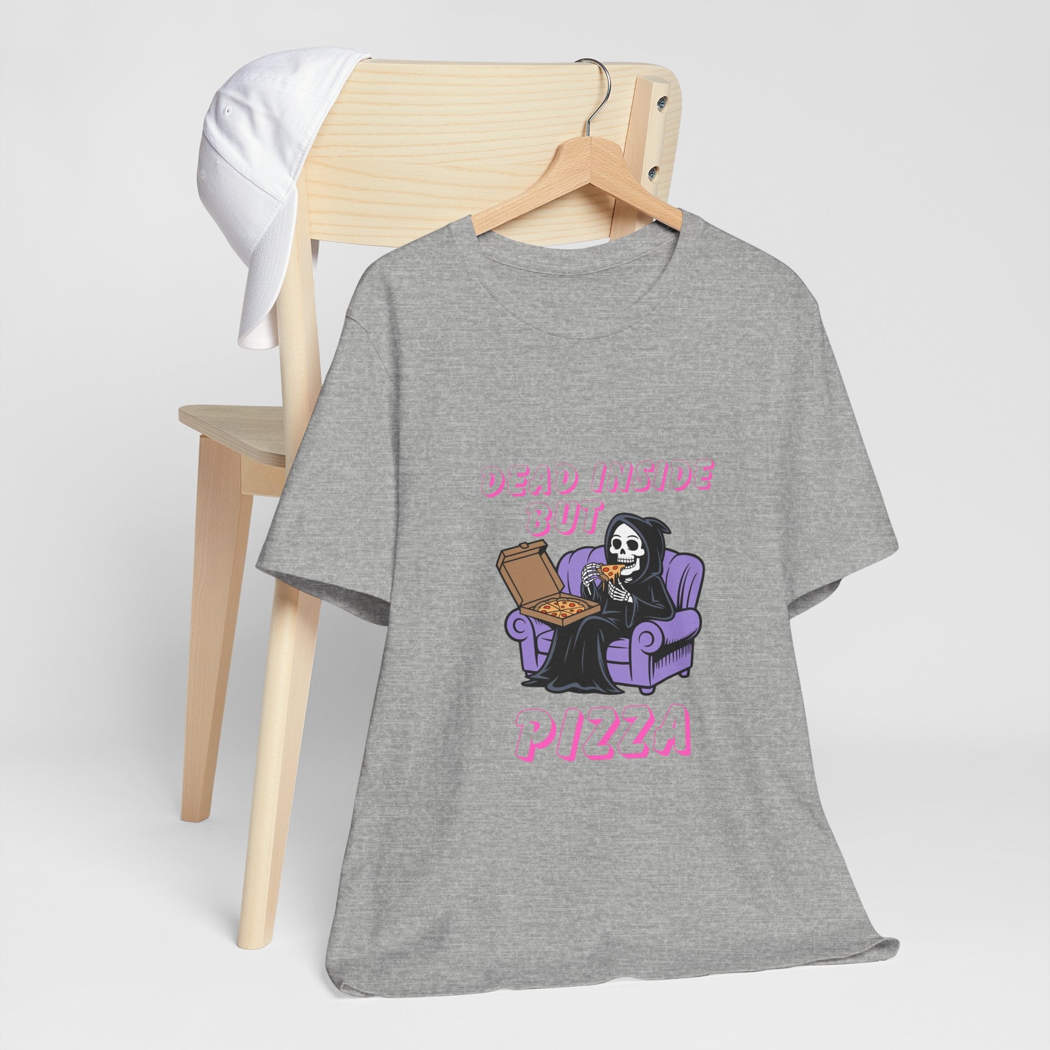Dead Inside But Pizza T-Shirt — Funny Grim Reaper Pizza Tee