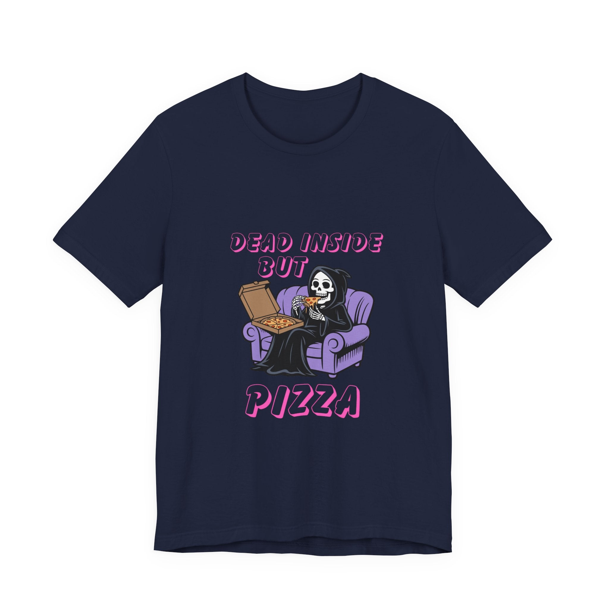 Dead Inside But Pizza T-Shirt — Funny Grim Reaper Pizza Tee