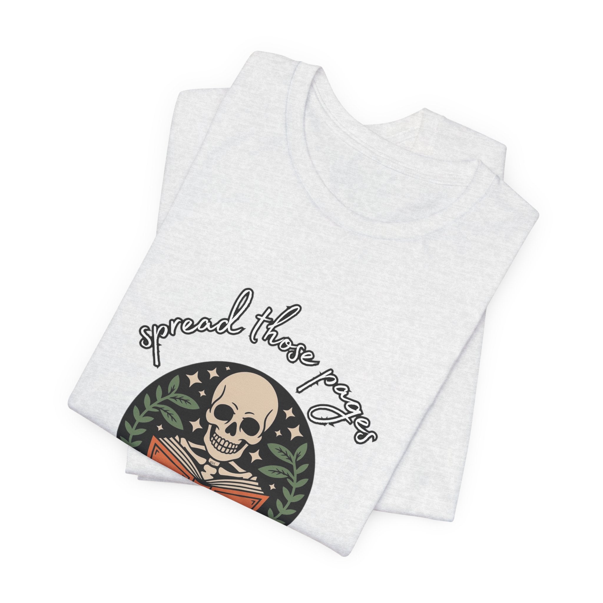 Skull Reading Tee – "Spread those Pages, Good Girl" Graphic T-Shirt