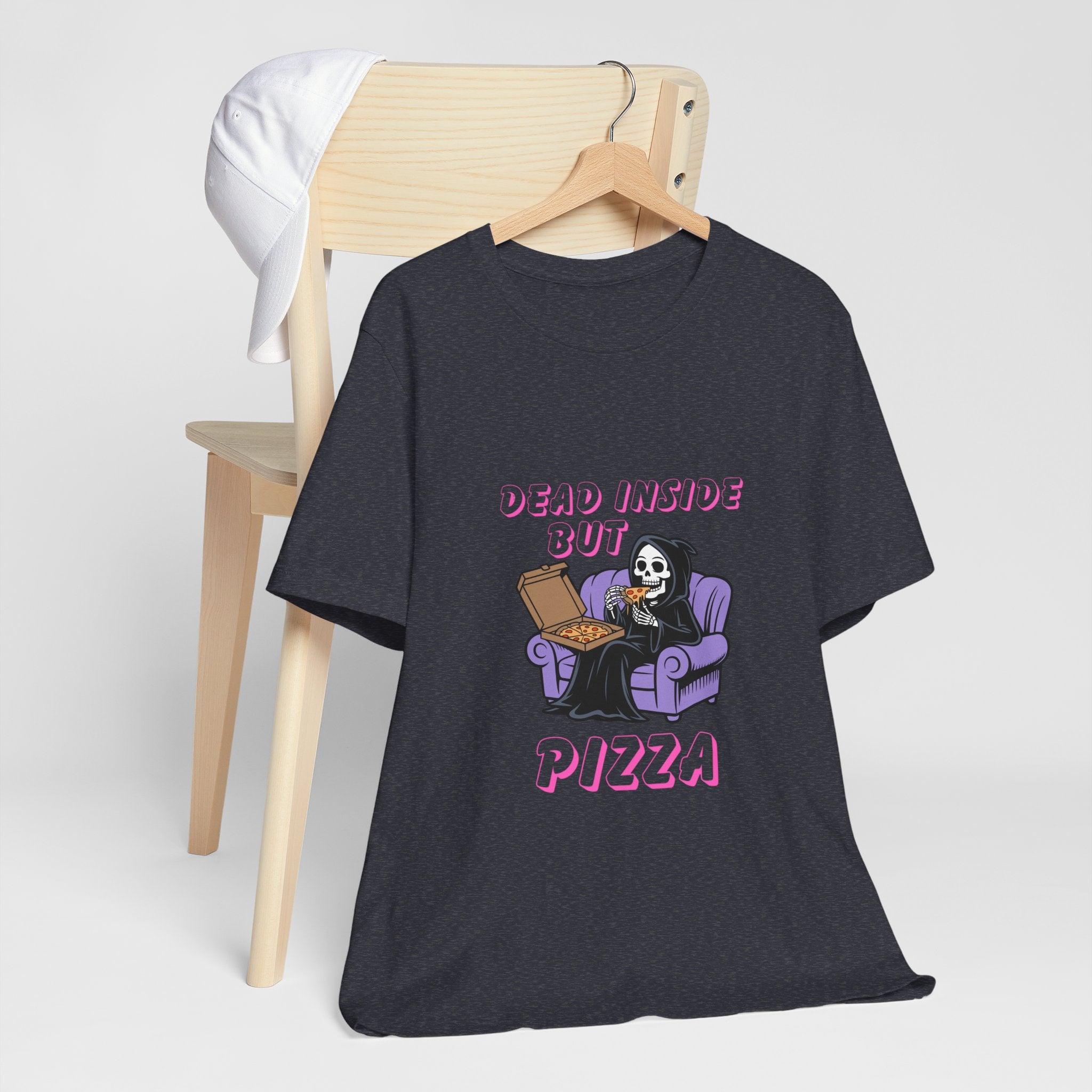 Dead Inside But Pizza T-Shirt — Funny Grim Reaper Pizza Tee
