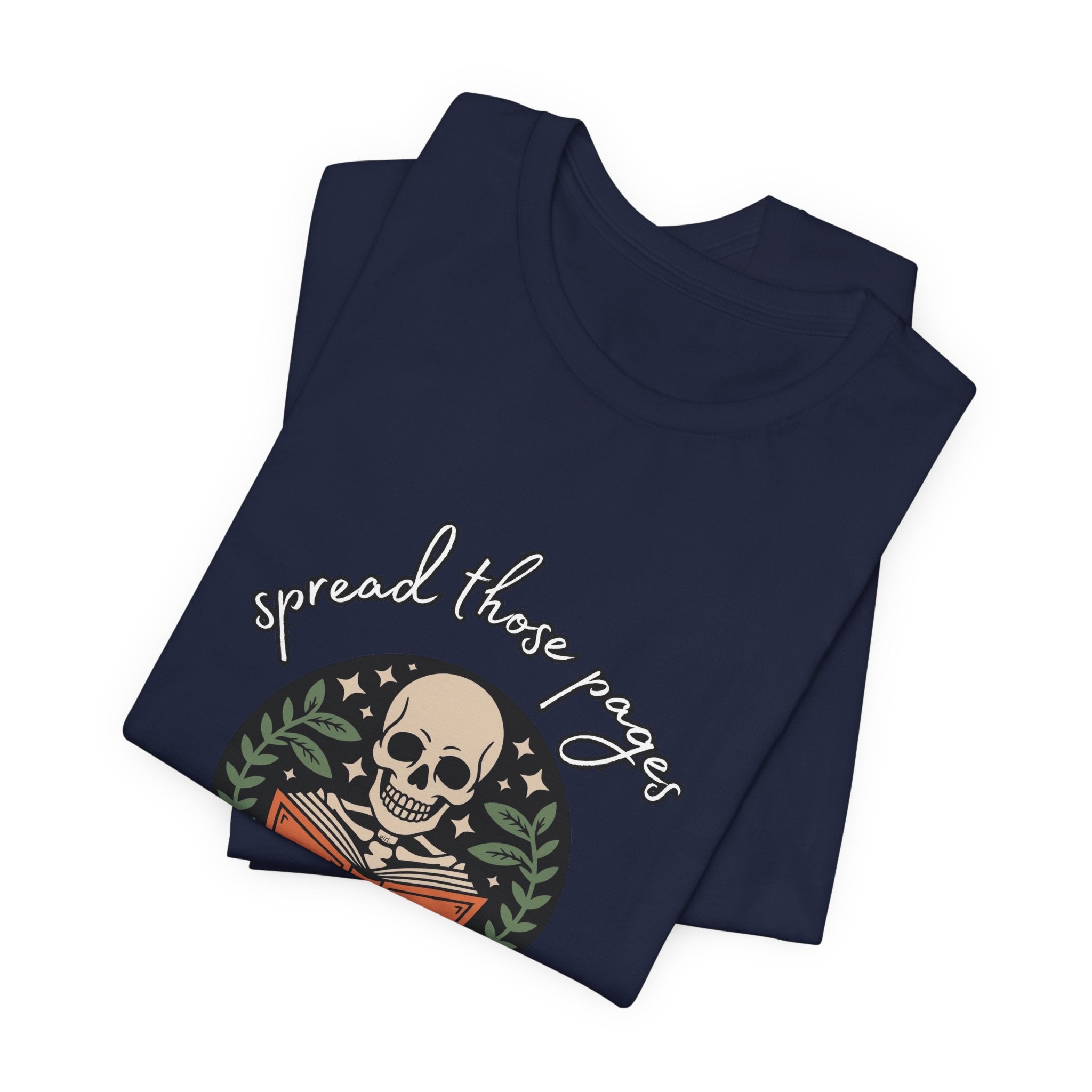 Skull Reading Tee – "Spread those Pages, Good Girl" Graphic T-Shirt