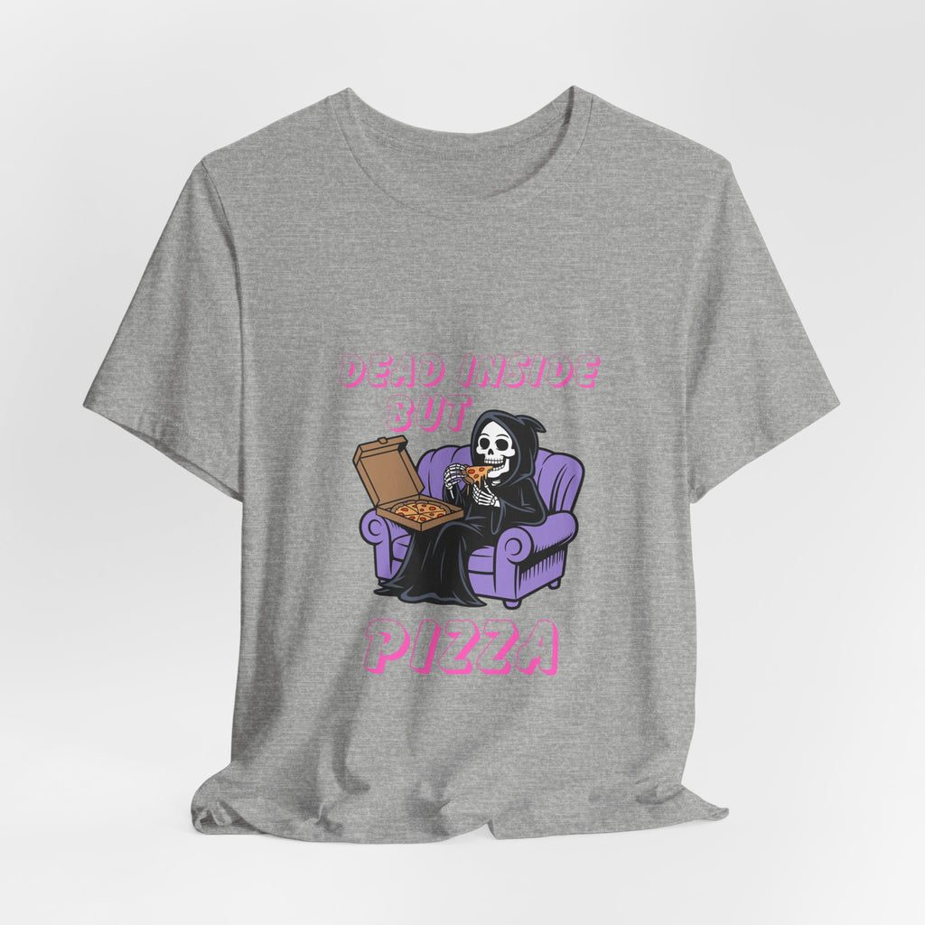 Dead Inside But Pizza T-Shirt — Funny Grim Reaper Pizza Tee