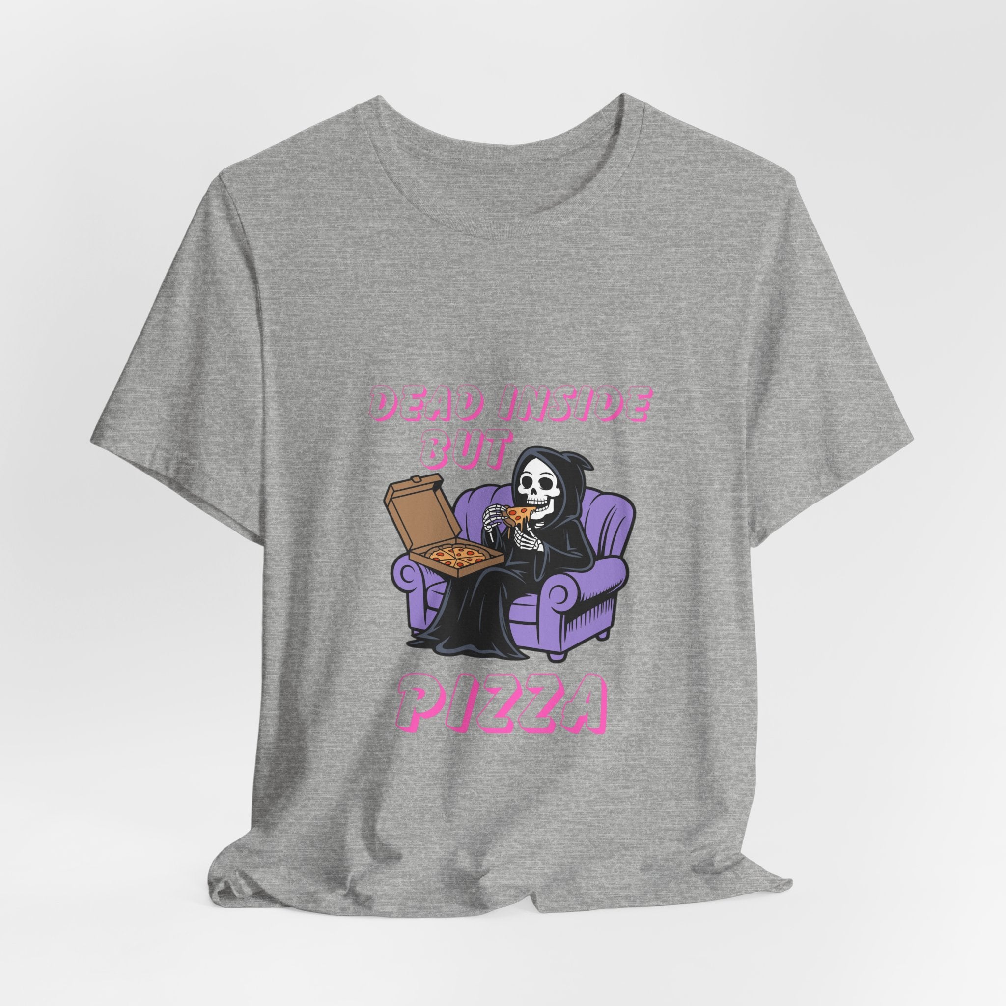 Dead Inside But Pizza T-Shirt — Funny Grim Reaper Pizza Tee