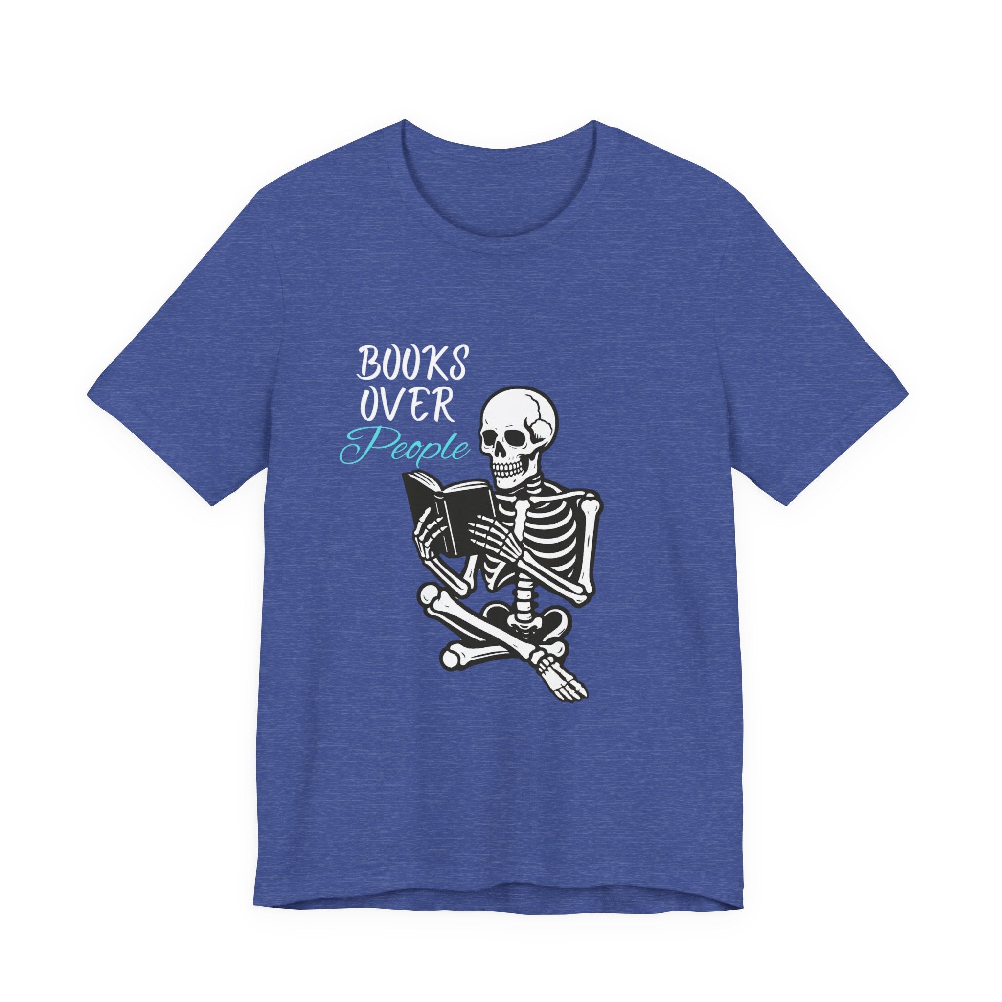 Skeleton Reading T‑Shirt – 'I Read' Gothic Book Lover Tee