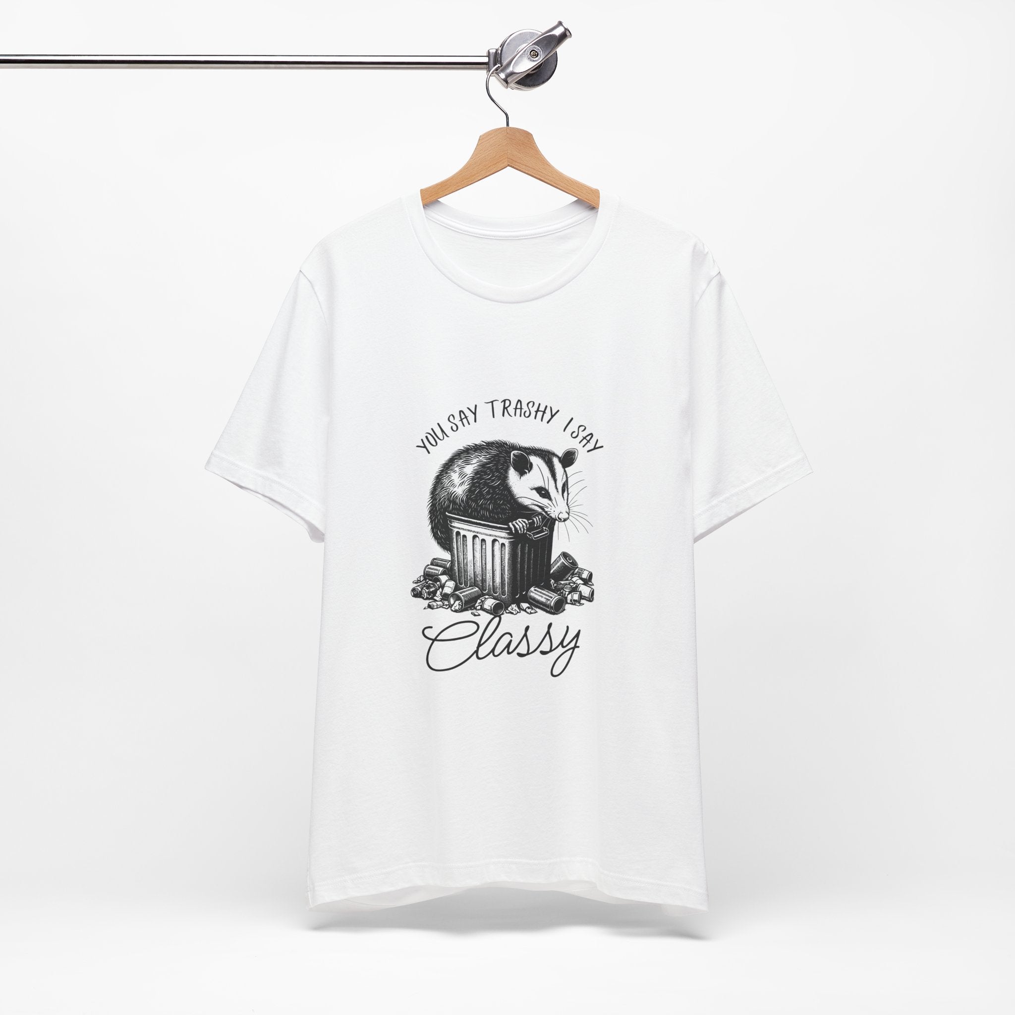 T‑Shirt — “You Say Trashy I Say Classy” Opossum Vintage Graphic Tee