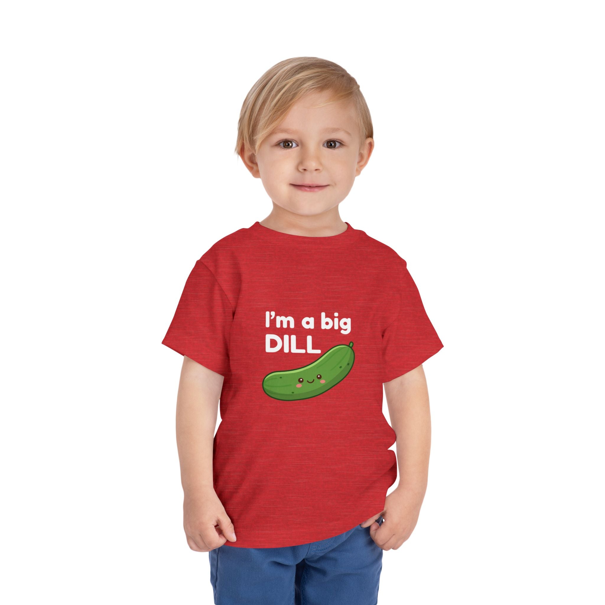 I’m a Big Dill Toddler Tee - Cute Pickle Graphic Shirt for Kids