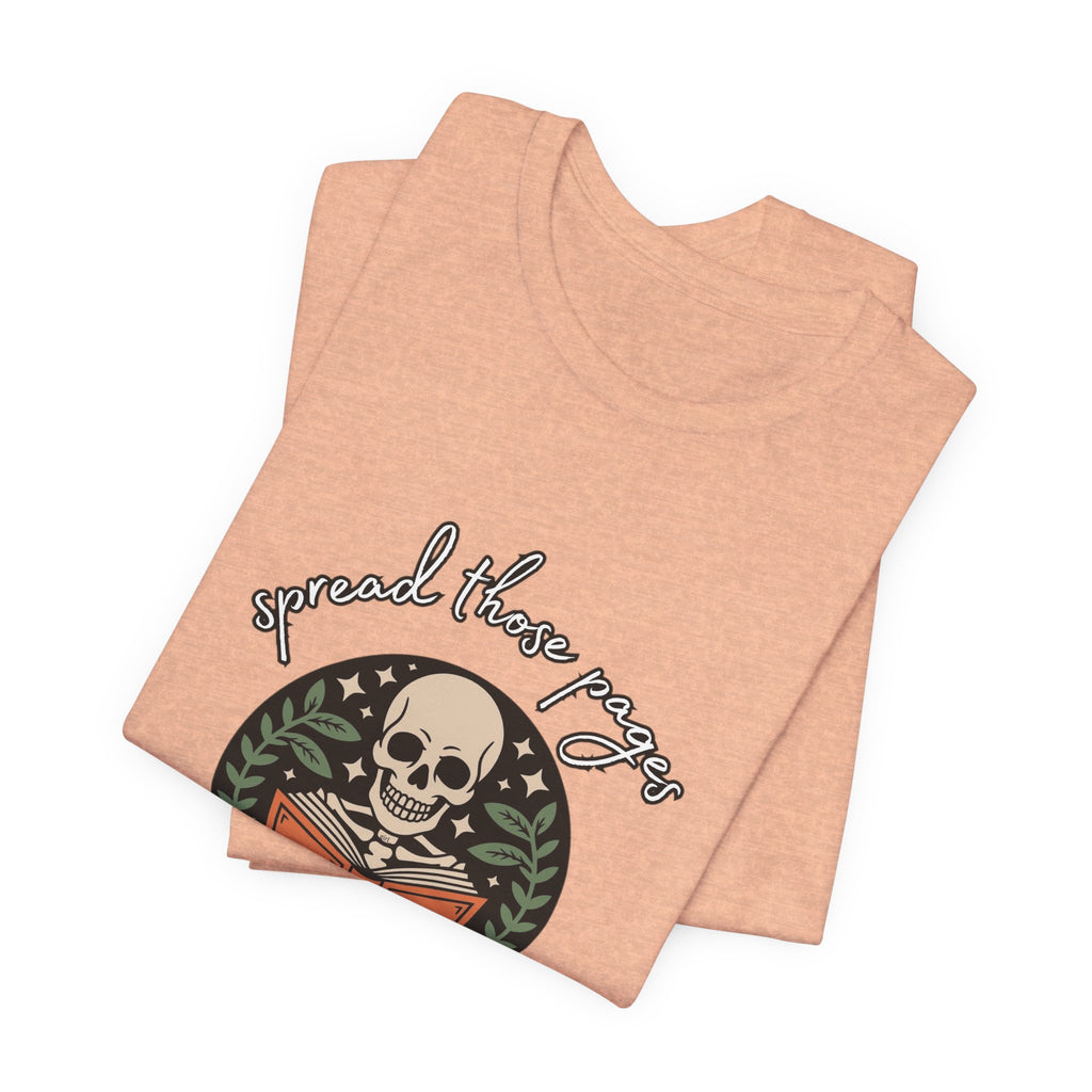 Skull Reading Tee – "Spread those Pages, Good Girl" Graphic T-Shirt