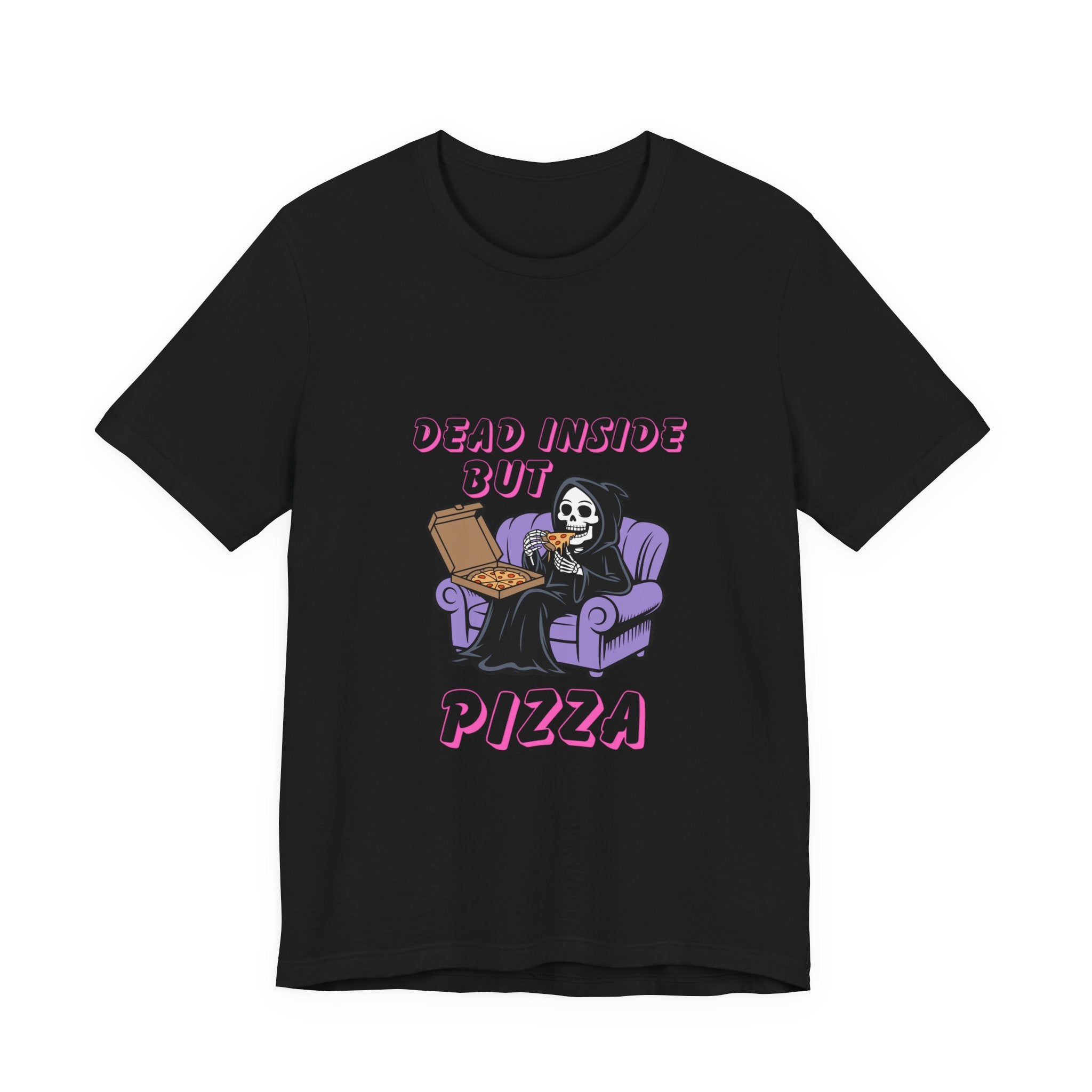 Dead Inside But Pizza T-Shirt — Funny Grim Reaper Pizza Tee