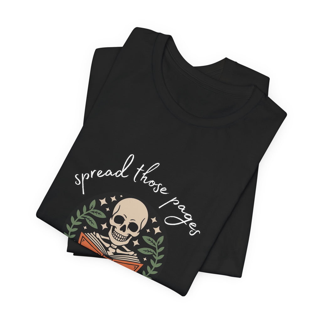 Skull Reading Tee – "Spread those Pages, Good Girl" Graphic T-Shirt