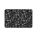 Gothic Icons Desk Mat — Black Skull & Occult Pattern Desk Mat
