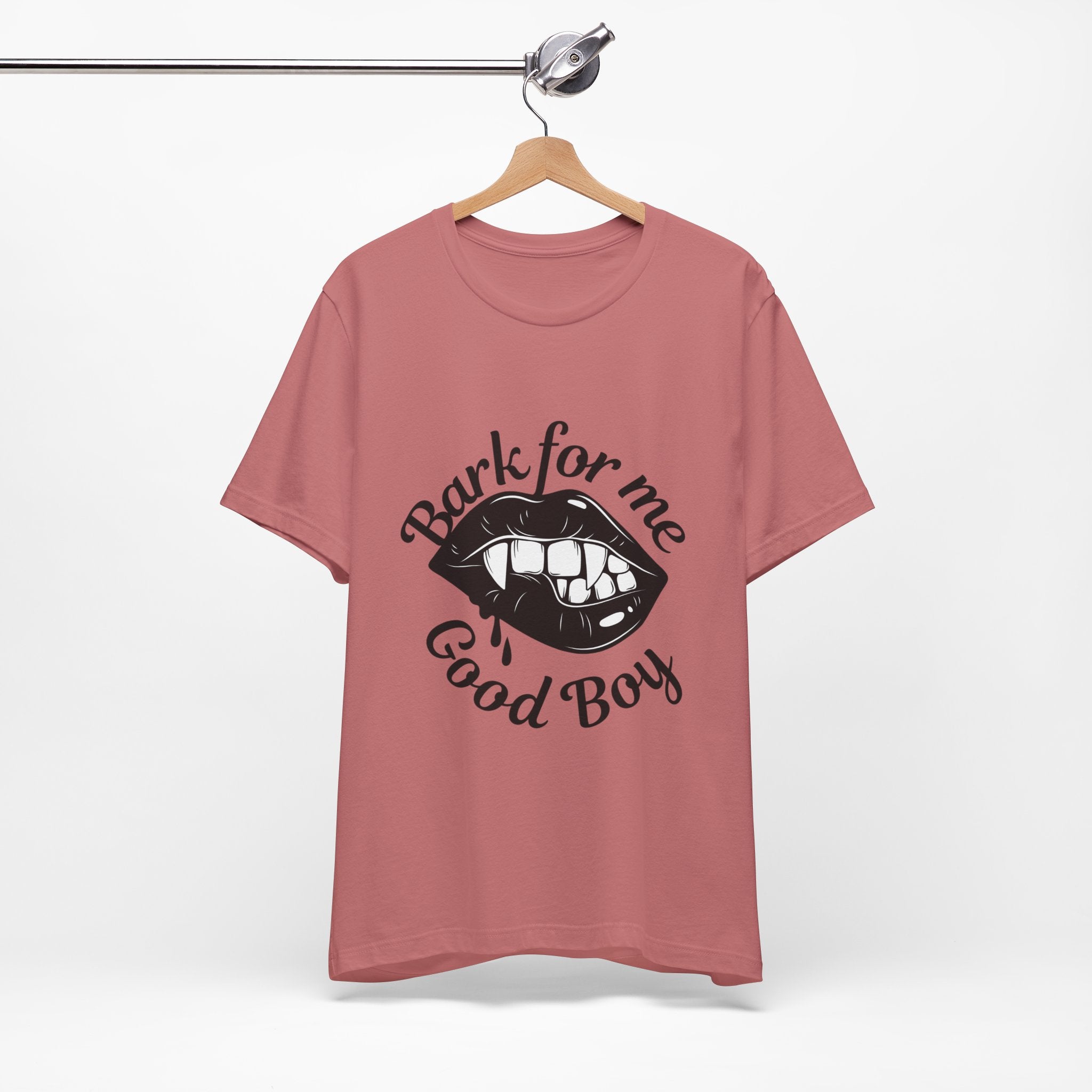 Graphic Tee — "Bark For Me Good Boy" Lip & Teeth Design