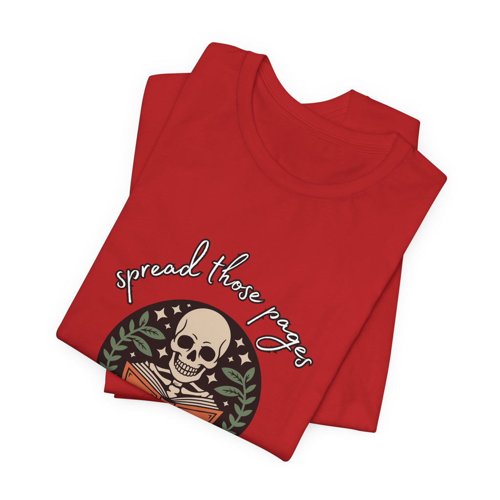 Skull Reading Tee – "Spread those Pages, Good Girl" Graphic T-Shirt