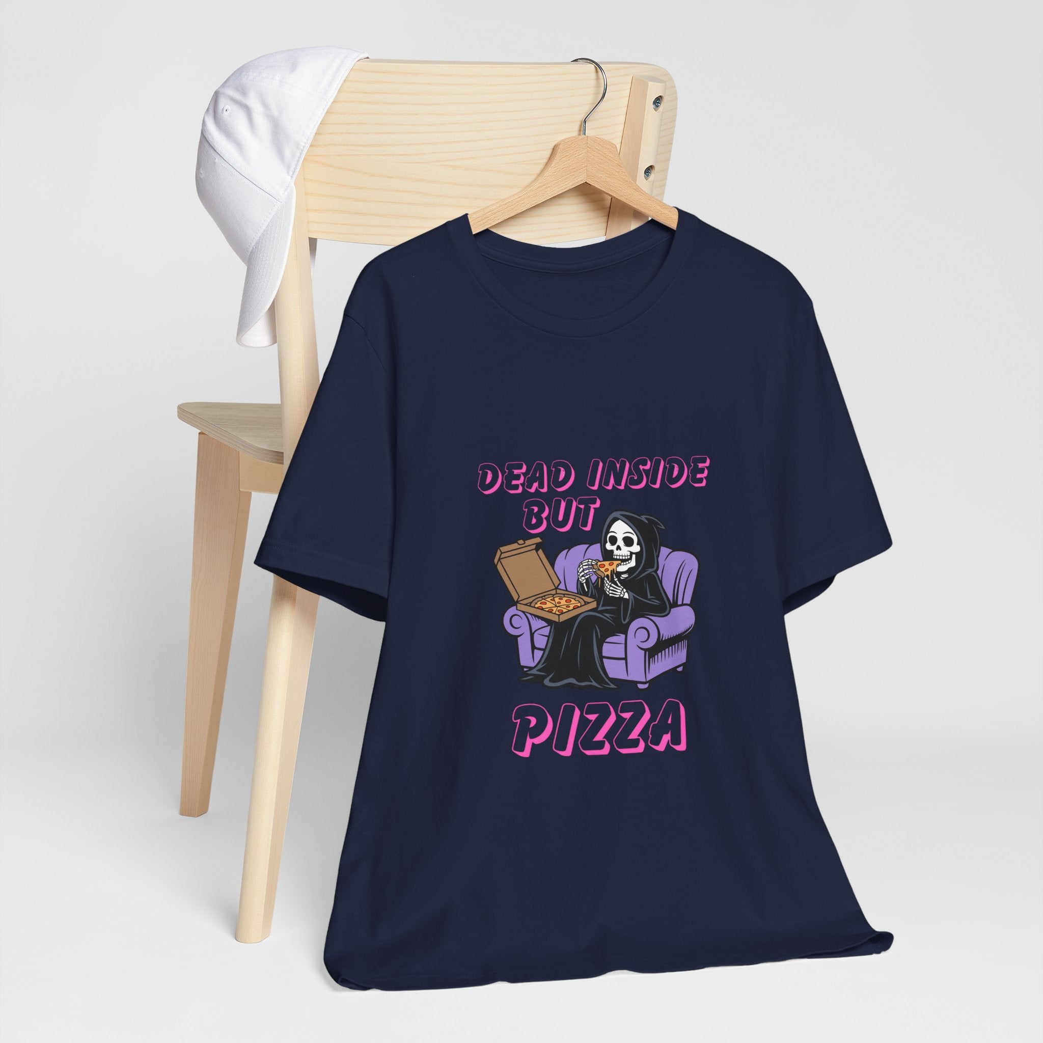 Dead Inside But Pizza T-Shirt — Funny Grim Reaper Pizza Tee