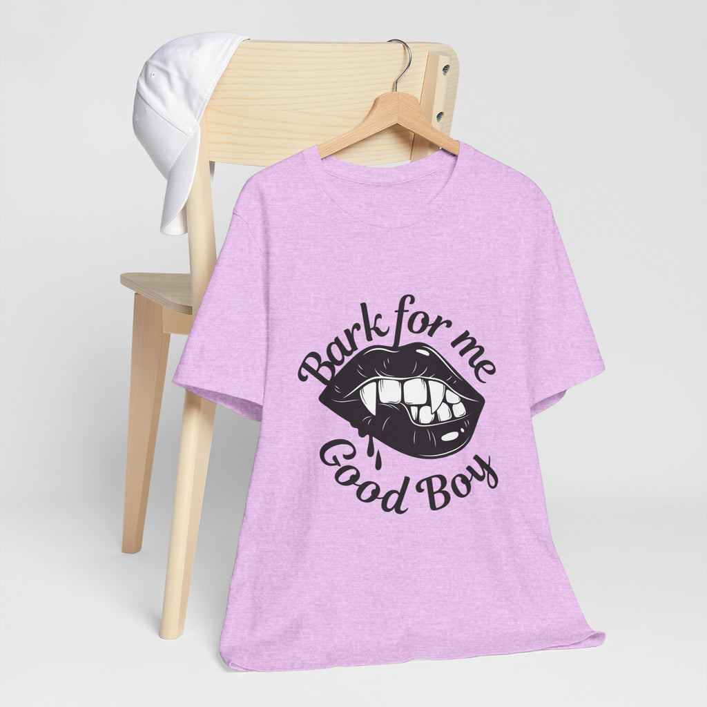 Graphic Tee — "Bark For Me Good Boy" Lip & Teeth Design