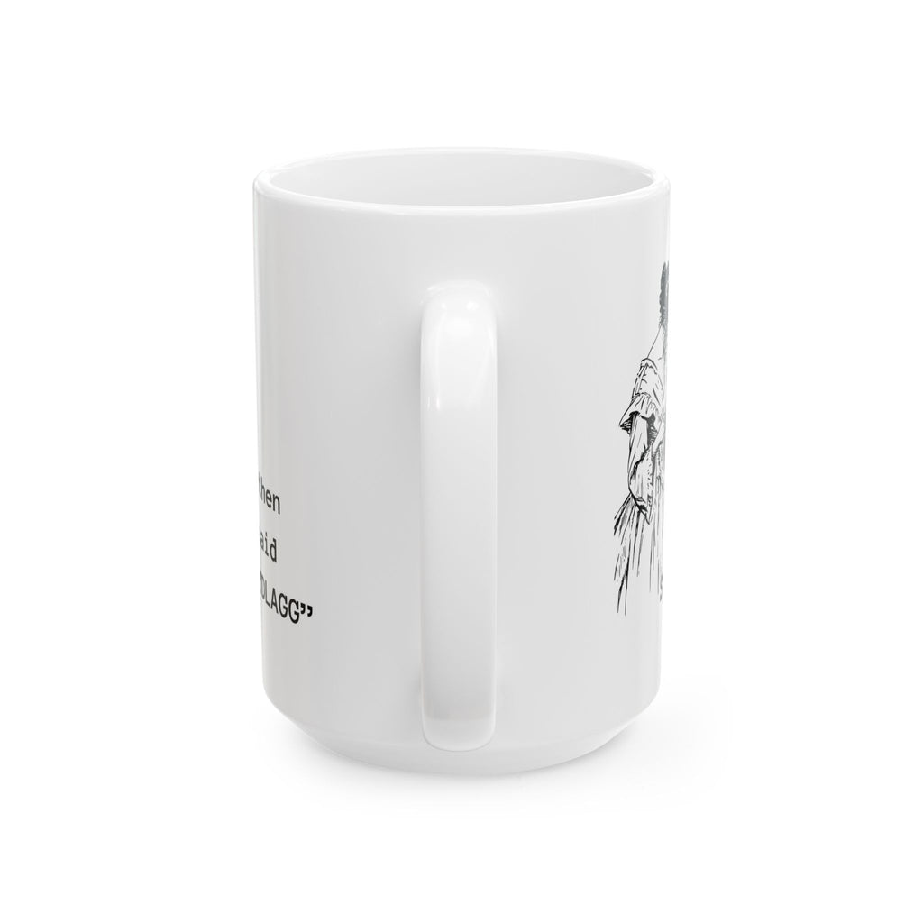 Ceramic Mug — Vintage Woman Reading Illustration with Quote “And then he said ‘STFUATTDLAGG’” | Smut lovers Coffee Cup,