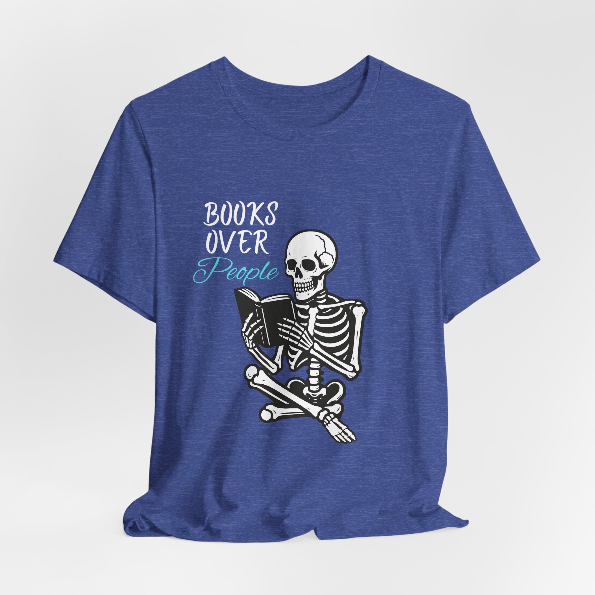 Skeleton Reading T‑Shirt – 'I Read' Gothic Book Lover Tee