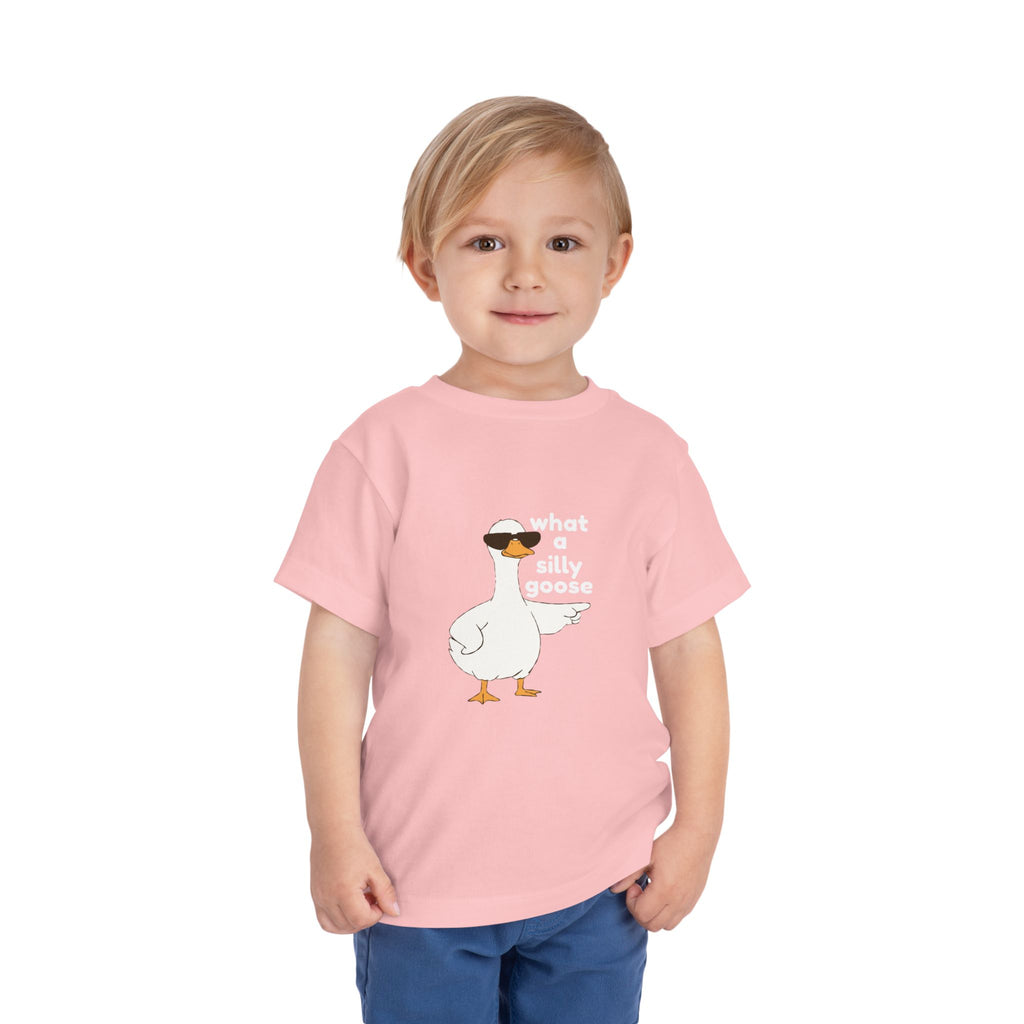 Toddler Tee — 'What a Silly Goose' Cute Goose Graphic Tee for Kids