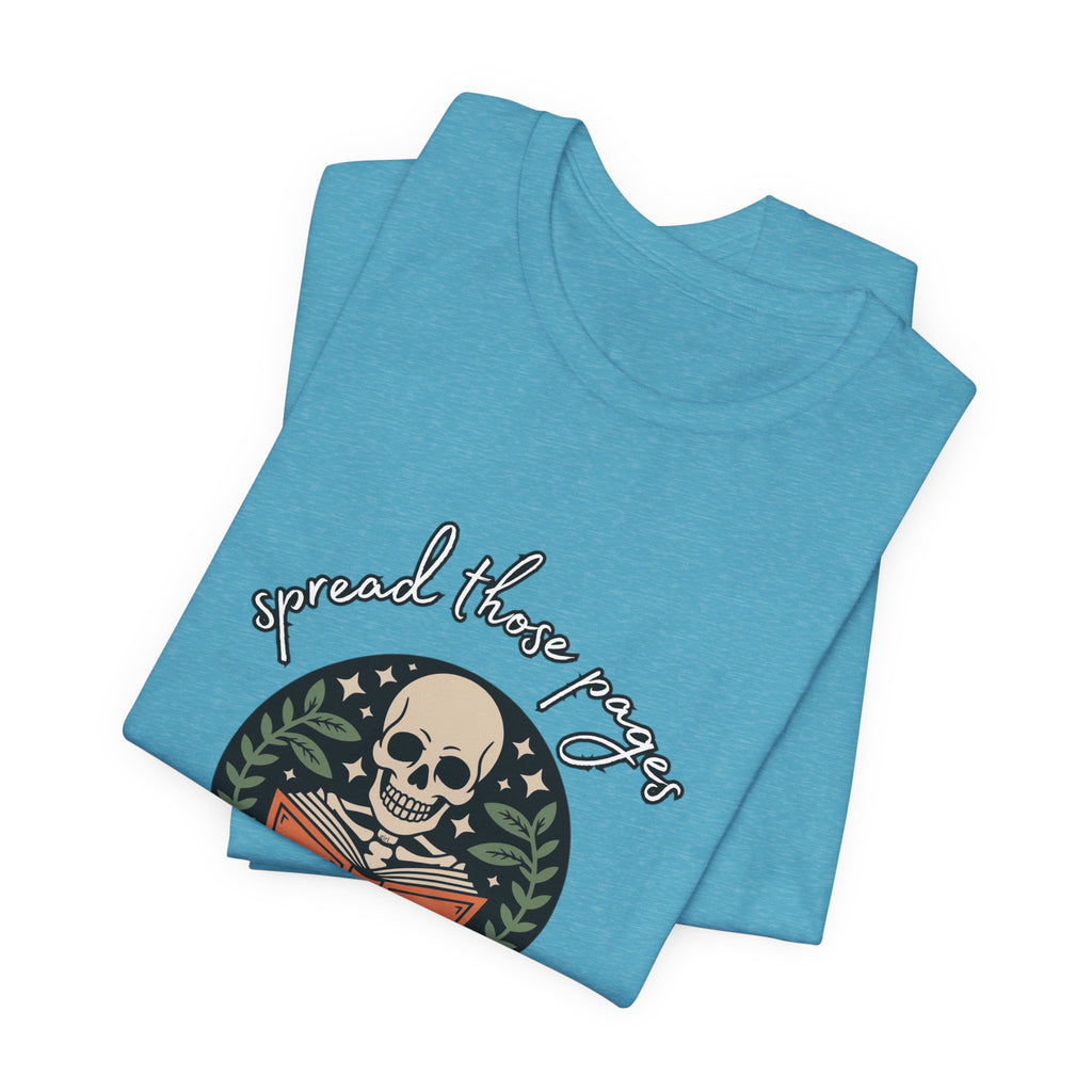Skull Reading Tee – "Spread those Pages, Good Girl" Graphic T-Shirt