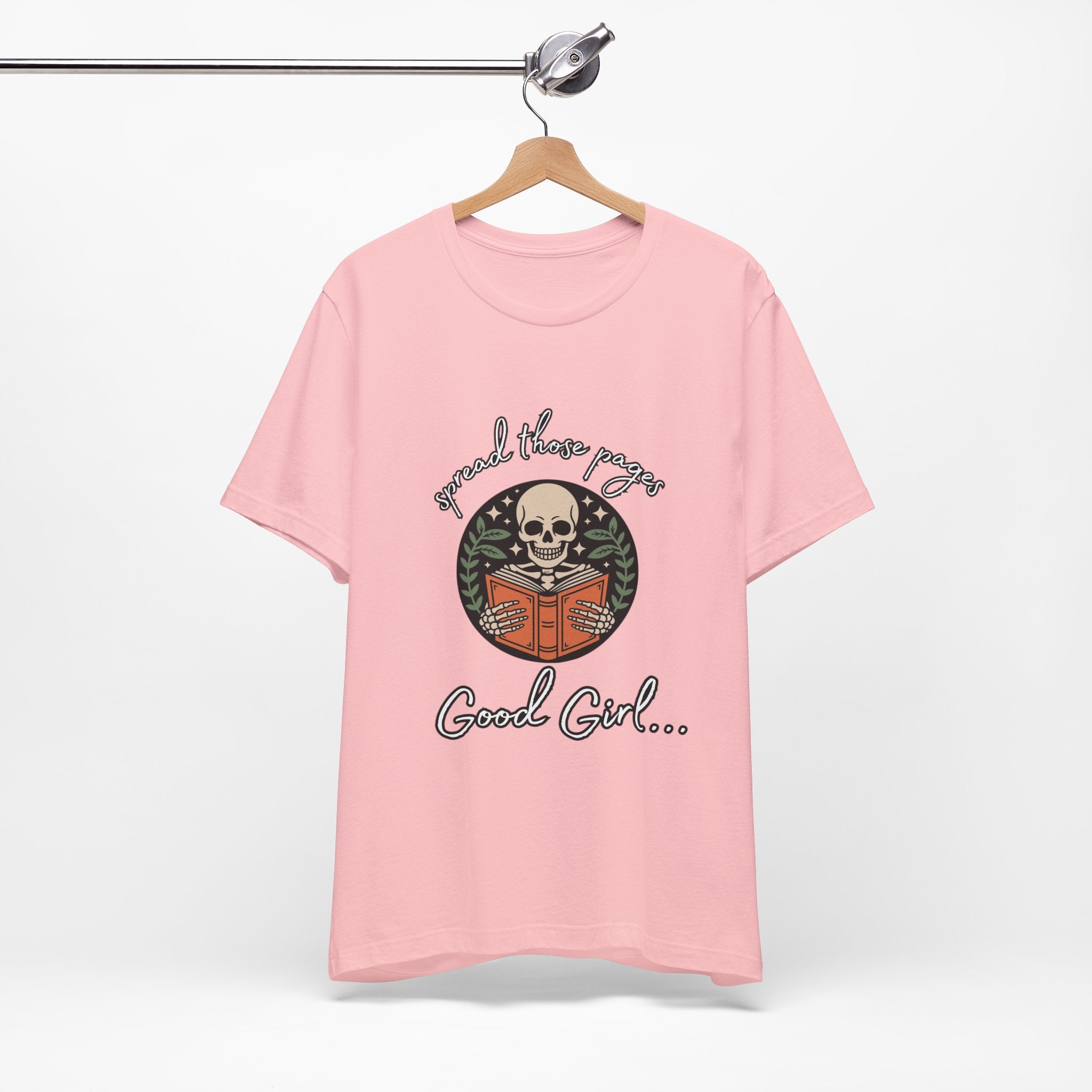 Skull Reading Tee – "Spread those Pages, Good Girl" Graphic T-Shirt