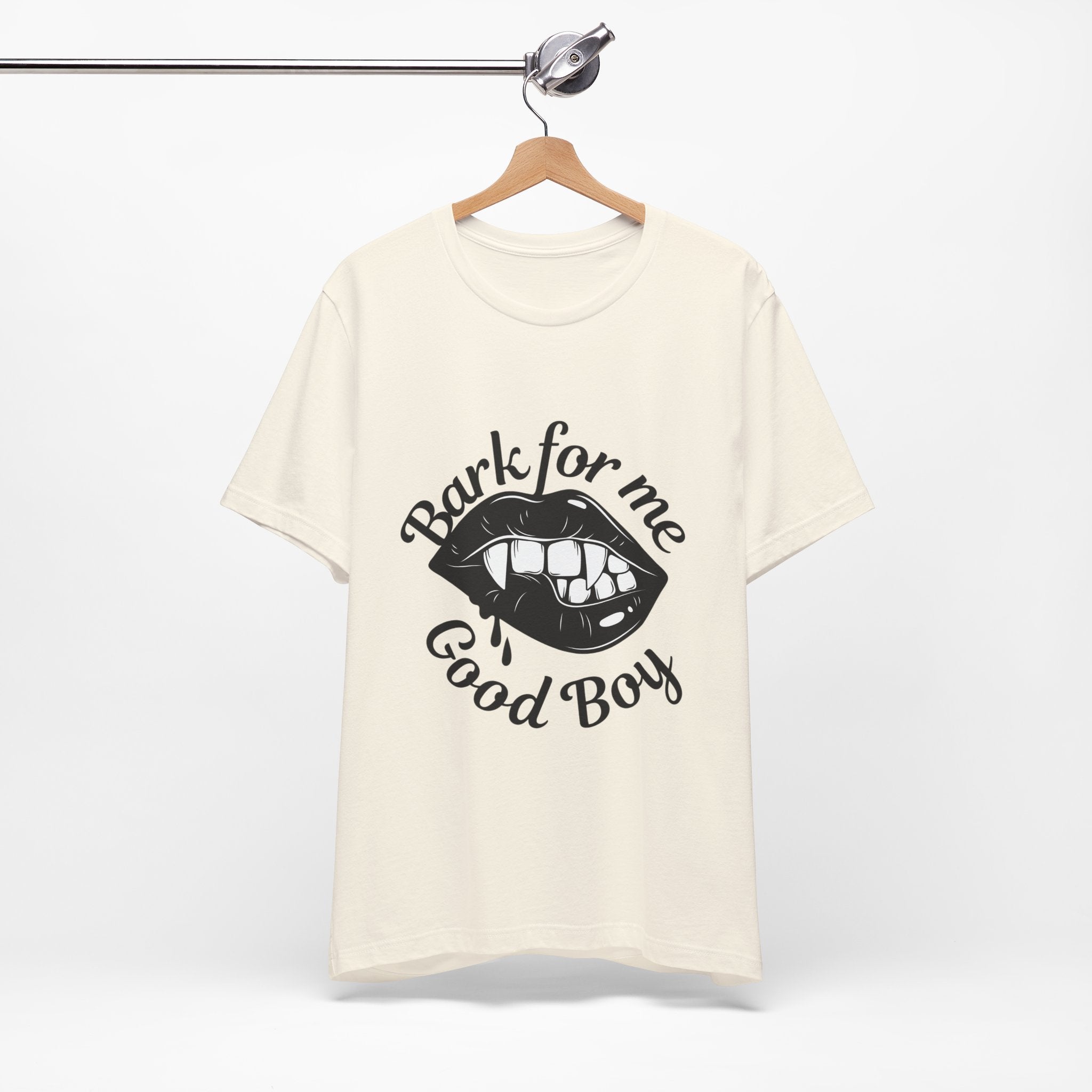 Graphic Tee — "Bark For Me Good Boy" Lip & Teeth Design