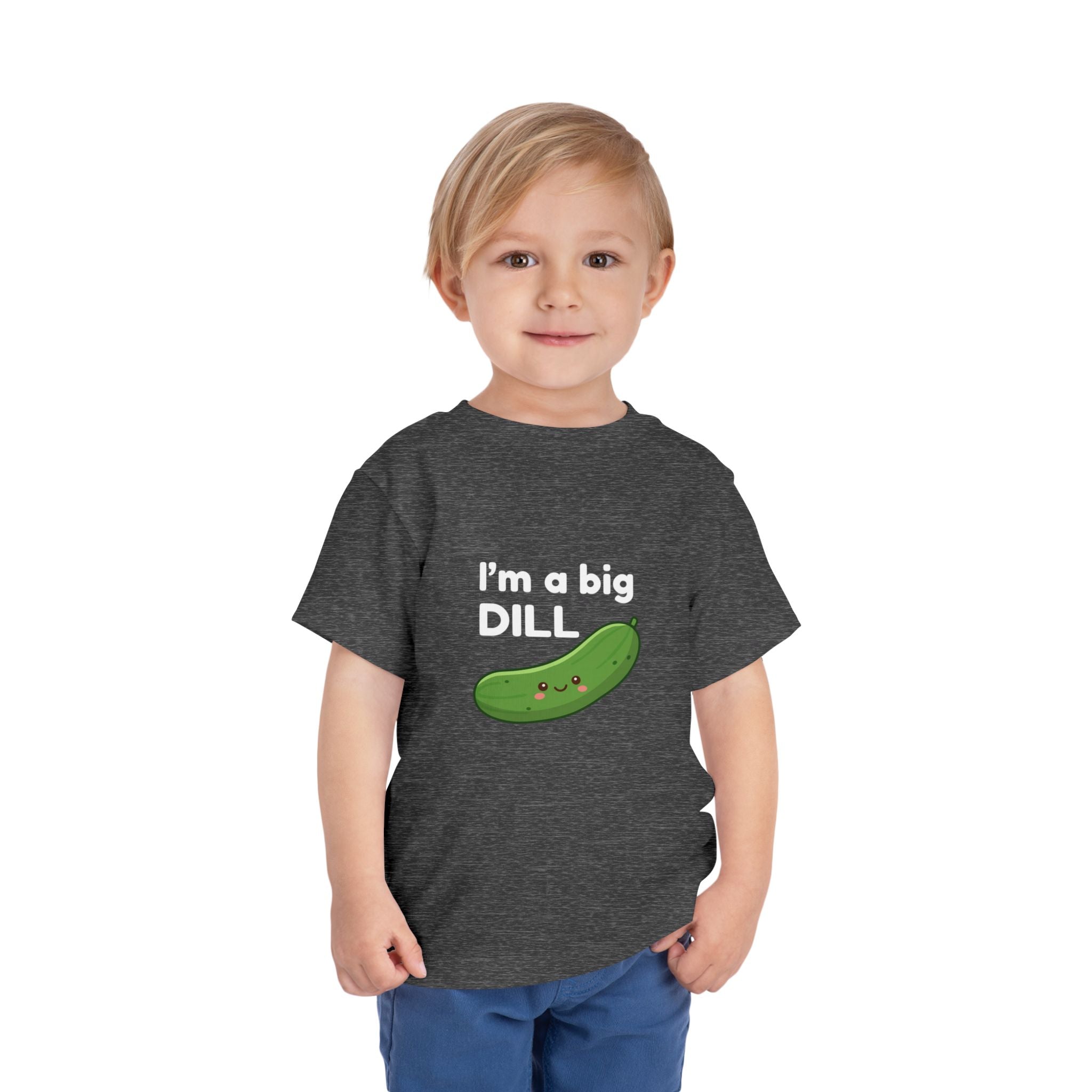 I’m a Big Dill Toddler Tee - Cute Pickle Graphic Shirt for Kids