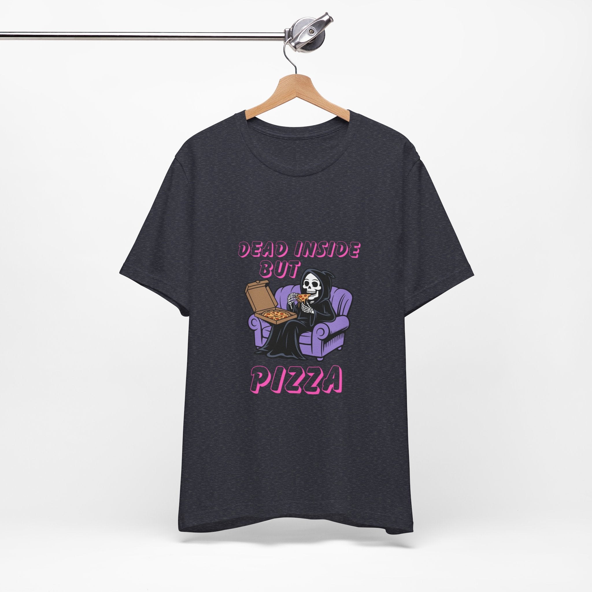 Dead Inside But Pizza T-Shirt — Funny Grim Reaper Pizza Tee