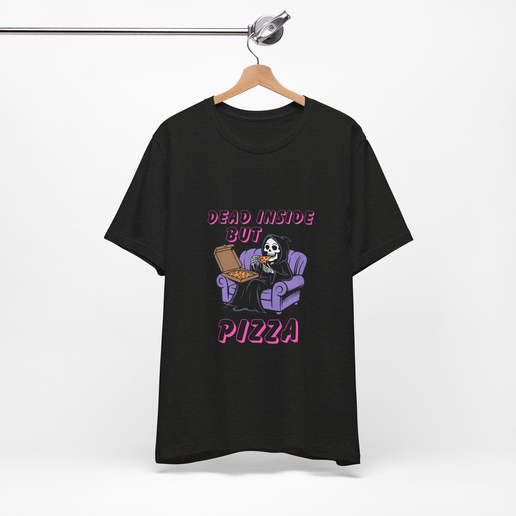 Dead Inside But Pizza T-Shirt — Funny Grim Reaper Pizza Tee