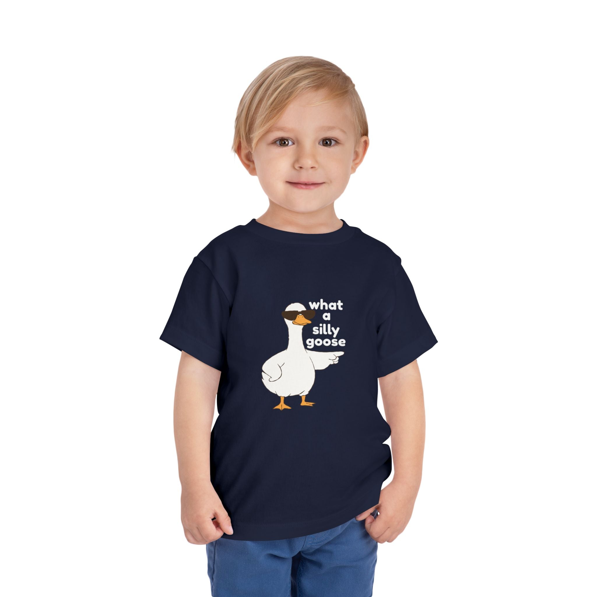 Toddler Tee — 'What a Silly Goose' Cute Goose Graphic Tee for Kids