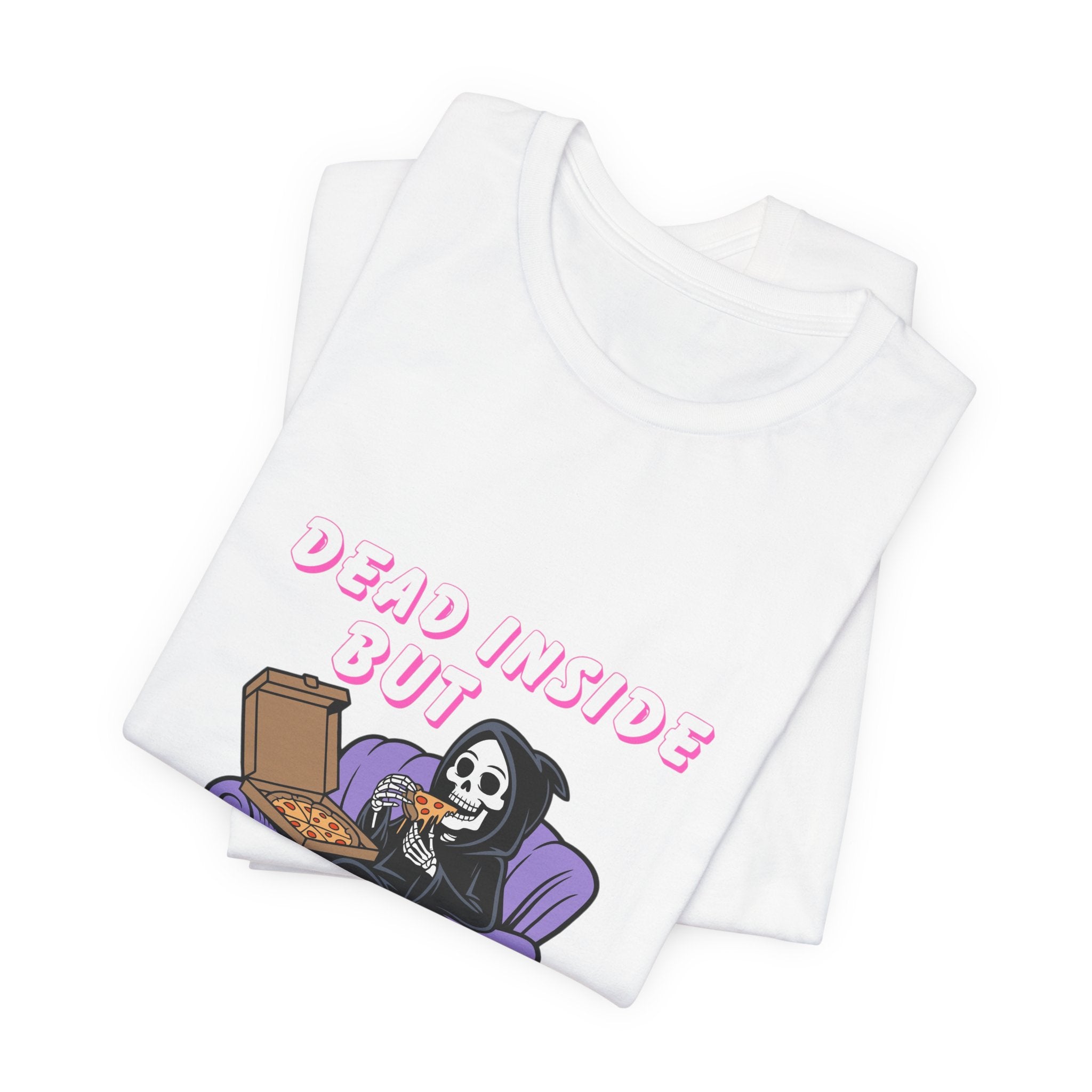 Dead Inside But Pizza T-Shirt — Funny Grim Reaper Pizza Tee