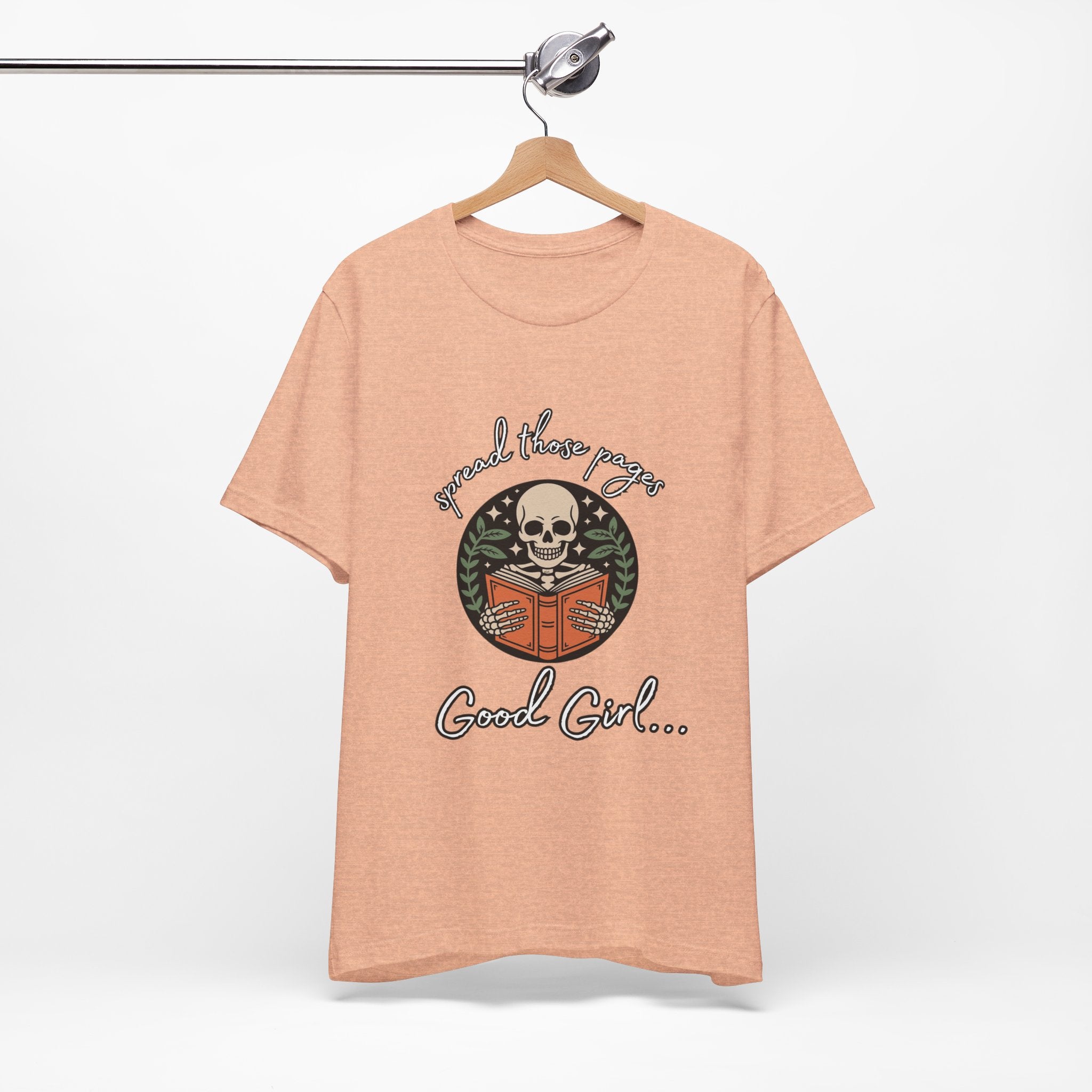 Skull Reading Tee – "Spread those Pages, Good Girl" Graphic T-Shirt