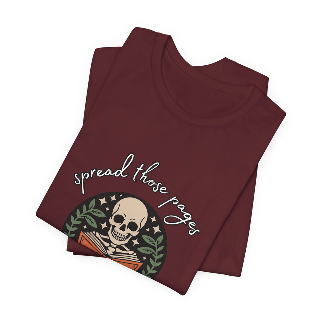 Skull Reading Tee – "Spread those Pages, Good Girl" Graphic T-Shirt