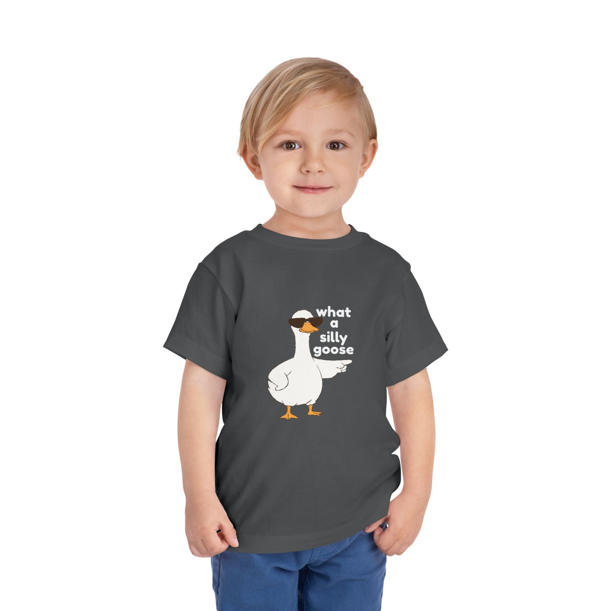 Toddler Tee — 'What a Silly Goose' Cute Goose Graphic Tee for Kids