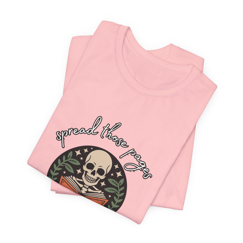 Skull Reading Tee – "Spread those Pages, Good Girl" Graphic T-Shirt