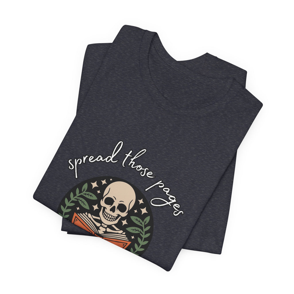 Skull Reading Tee – "Spread those Pages, Good Girl" Graphic T-Shirt