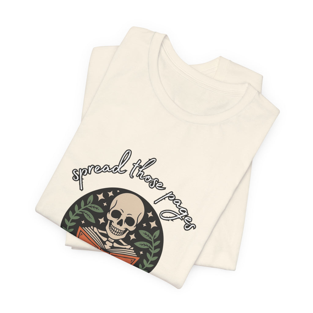 Skull Reading Tee – "Spread those Pages, Good Girl" Graphic T-Shirt