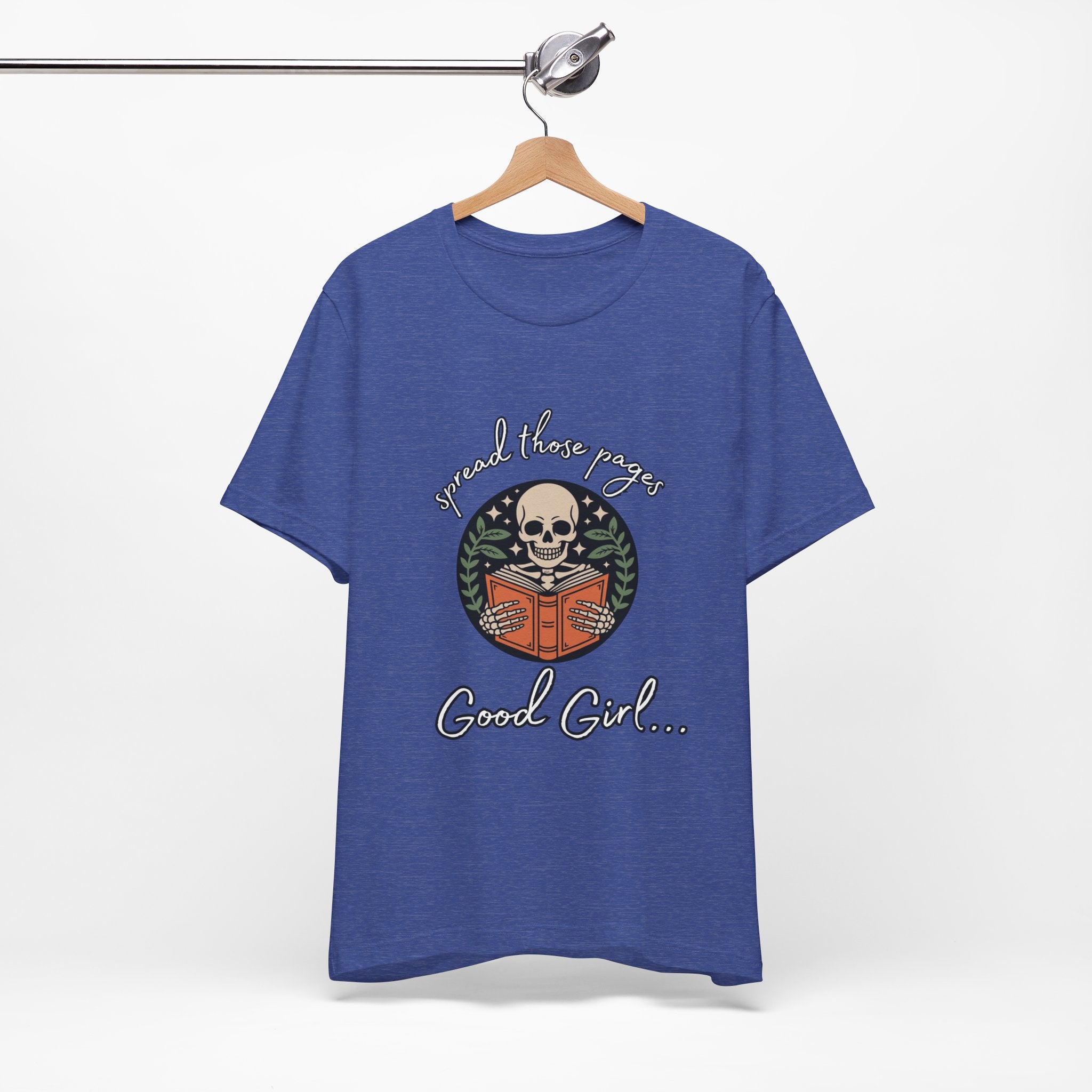 Skull Reading Tee – "Spread those Pages, Good Girl" Graphic T-Shirt