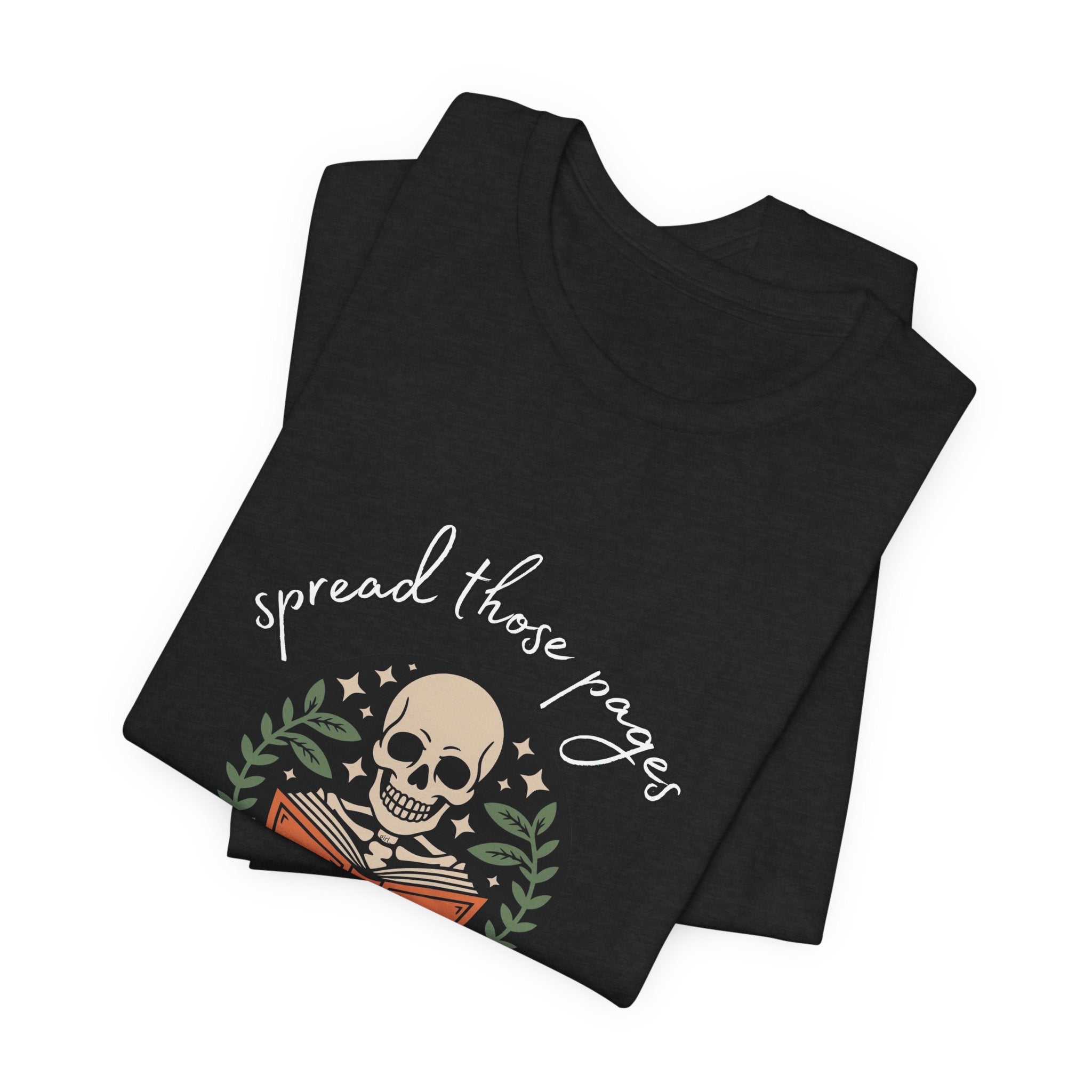 Skull Reading Tee – "Spread those Pages, Good Girl" Graphic T-Shirt