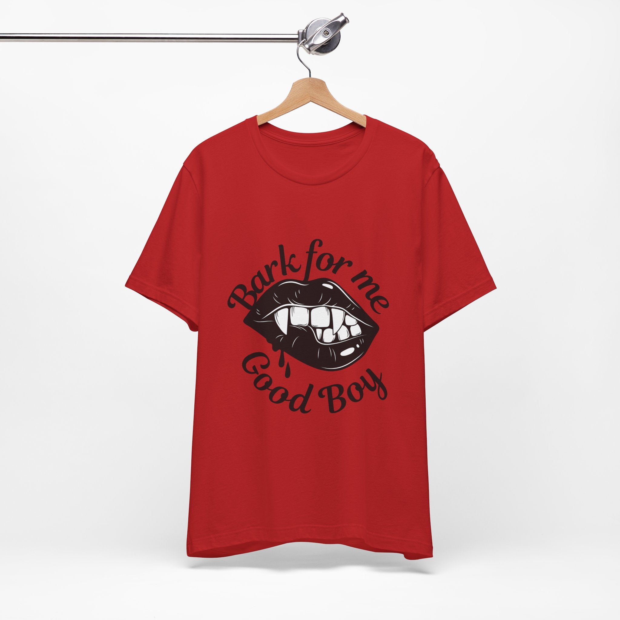 Graphic Tee — "Bark For Me Good Boy" Lip & Teeth Design