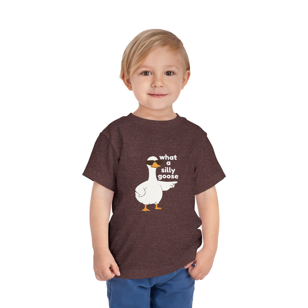 Toddler Tee — 'What a Silly Goose' Cute Goose Graphic Tee for Kids
