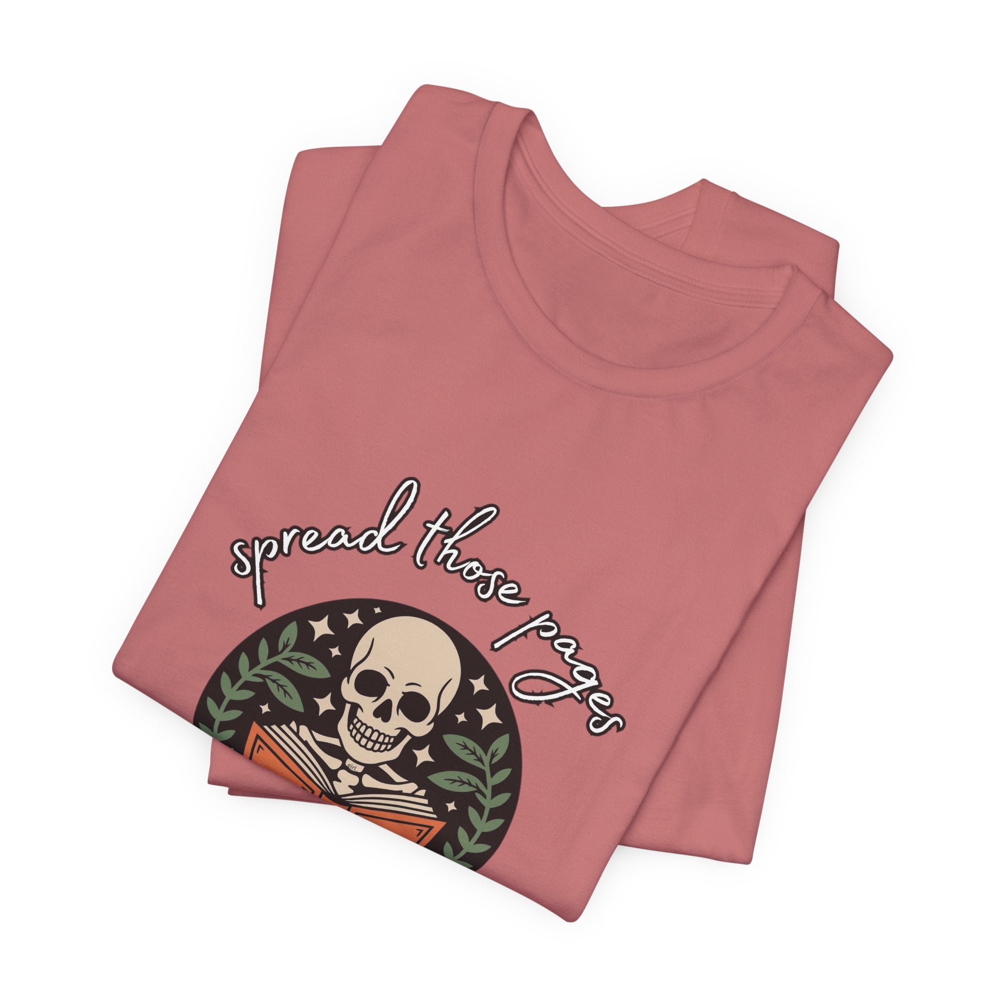 Skull Reading Tee – "Spread those Pages, Good Girl" Graphic T-Shirt