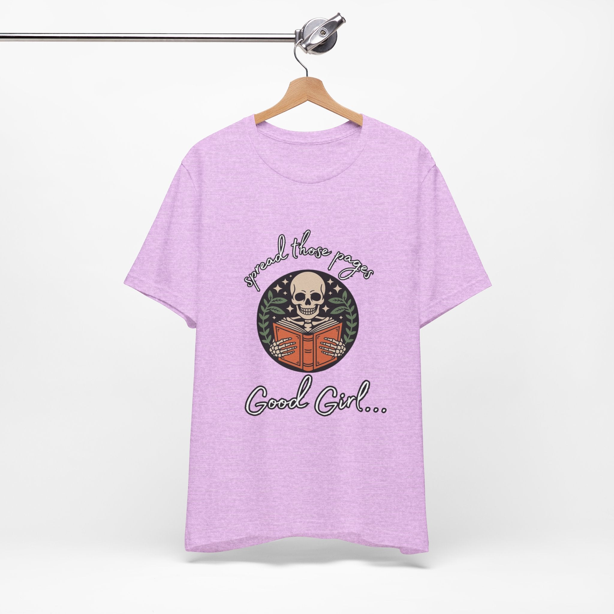 Skull Reading Tee – "Spread those Pages, Good Girl" Graphic T-Shirt