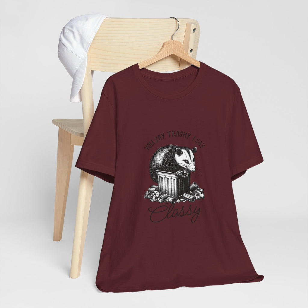 T‑Shirt — “You Say Trashy I Say Classy” Opossum Vintage Graphic Tee